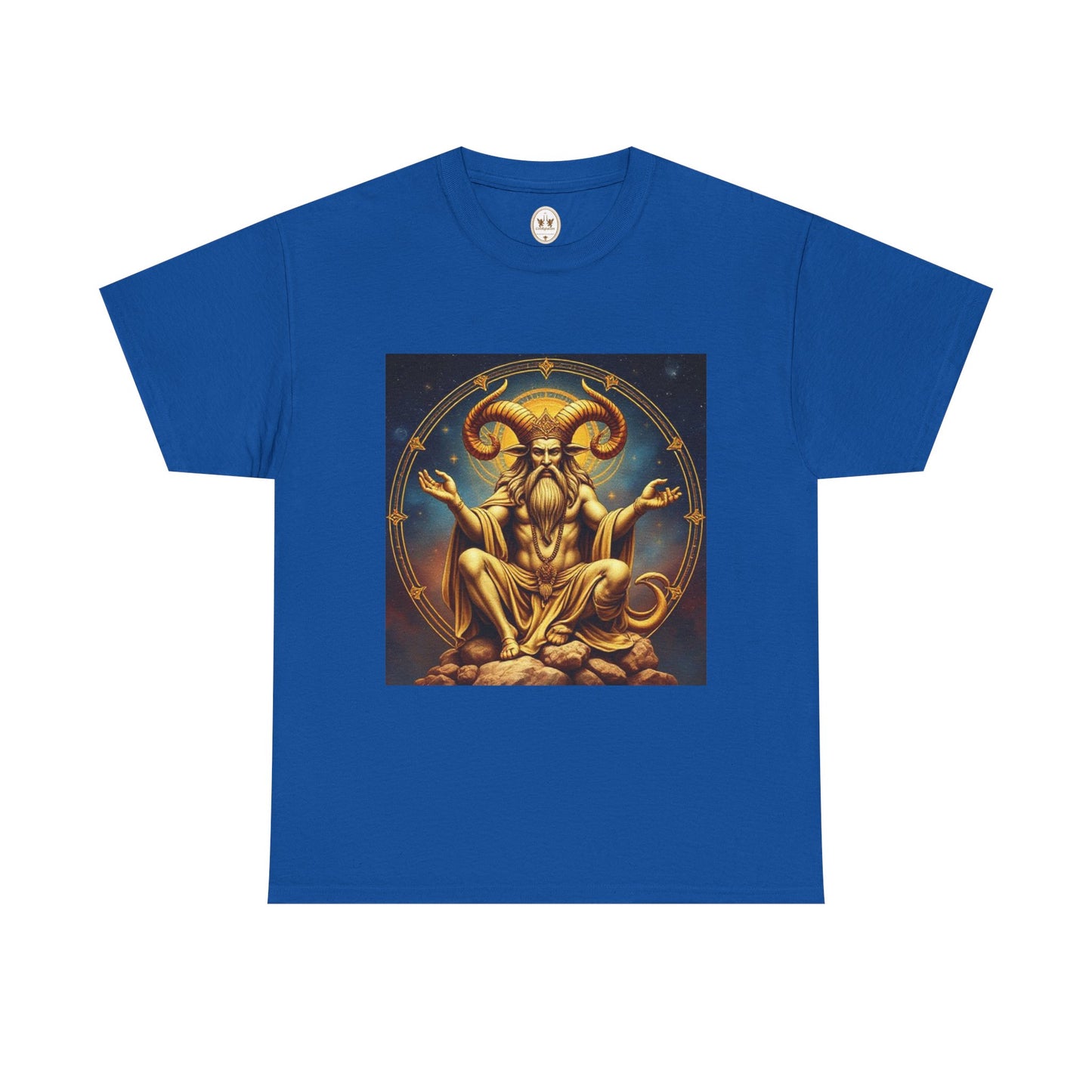 Unisex Heavy Cotton T-Shirt, On The Throne, Taurus Zodiac Design