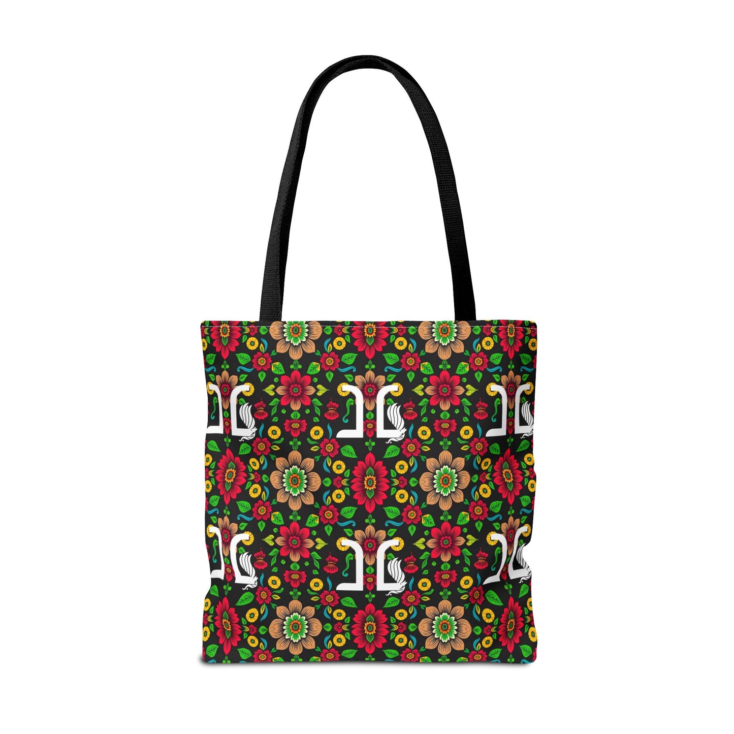 Tote Bag, (AOP), Gemini, Zodiac, Flower Pattern