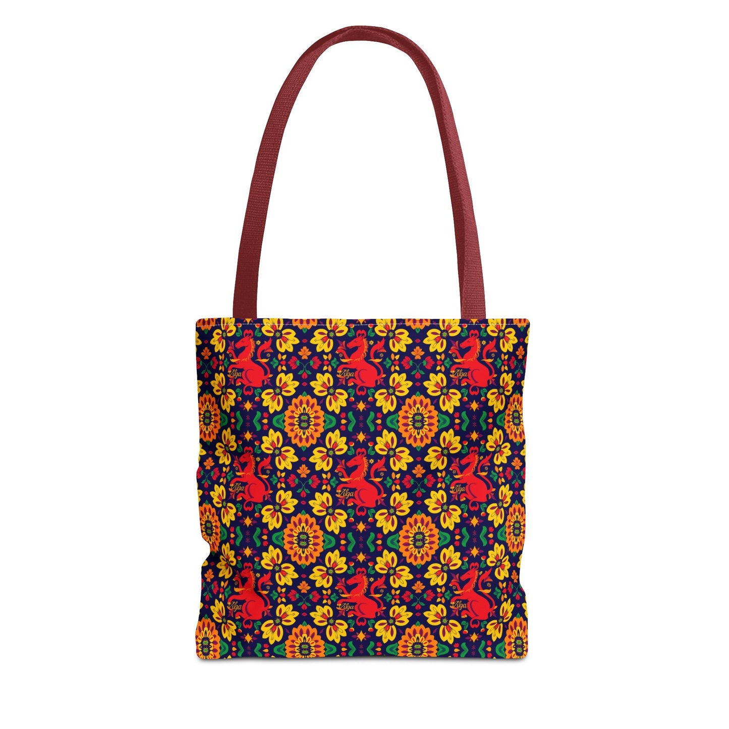 Tote Bag (AOP), Virgo, Zodiac, Flower Pattern