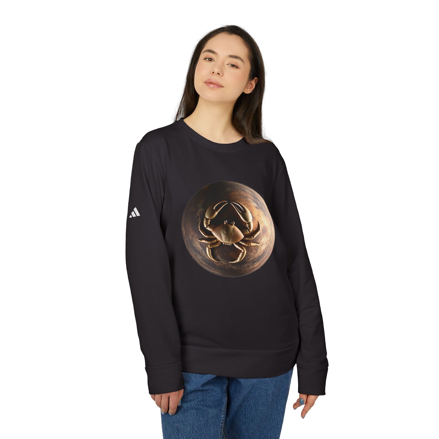 Adidas, Unisex Fleece Crewneck Sweatshirt, Cancer, Planet Animal, Zodiac
