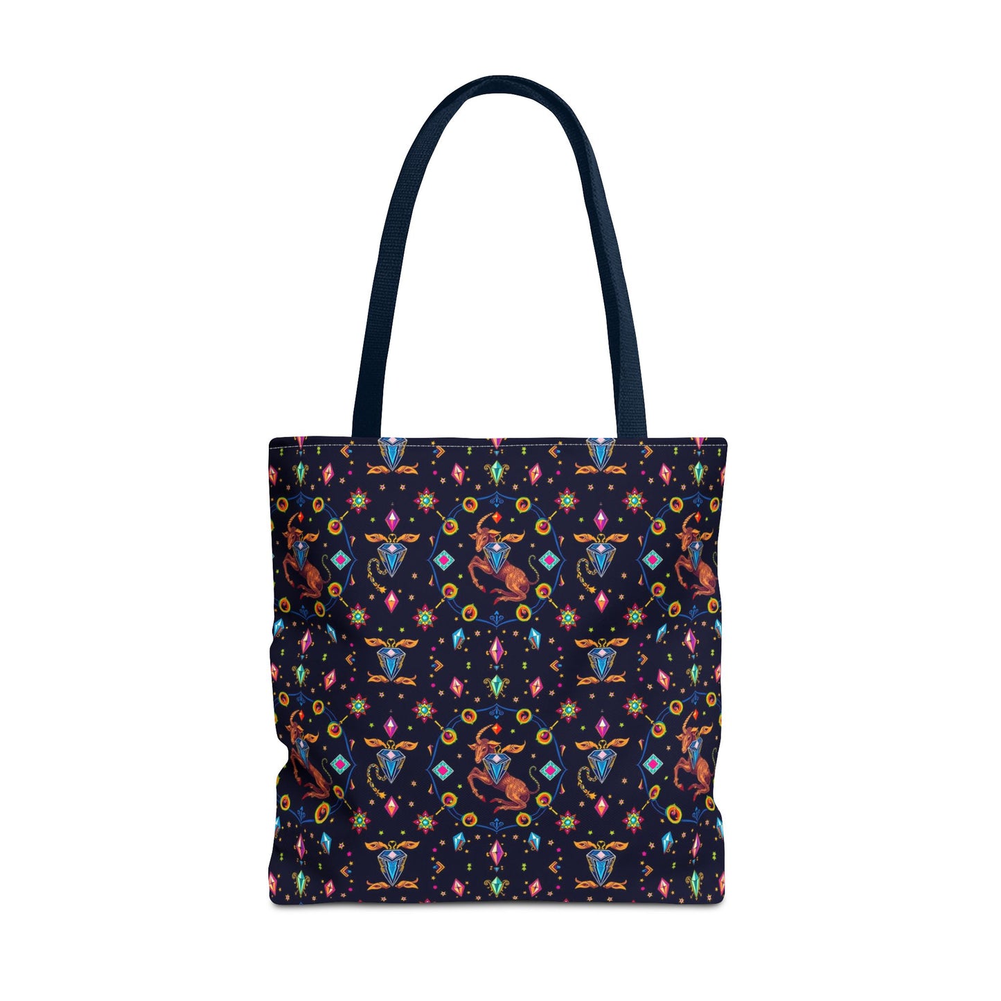 Tote Bag (AOP), Capricorn, Zodiac v1, Jewel Pattern