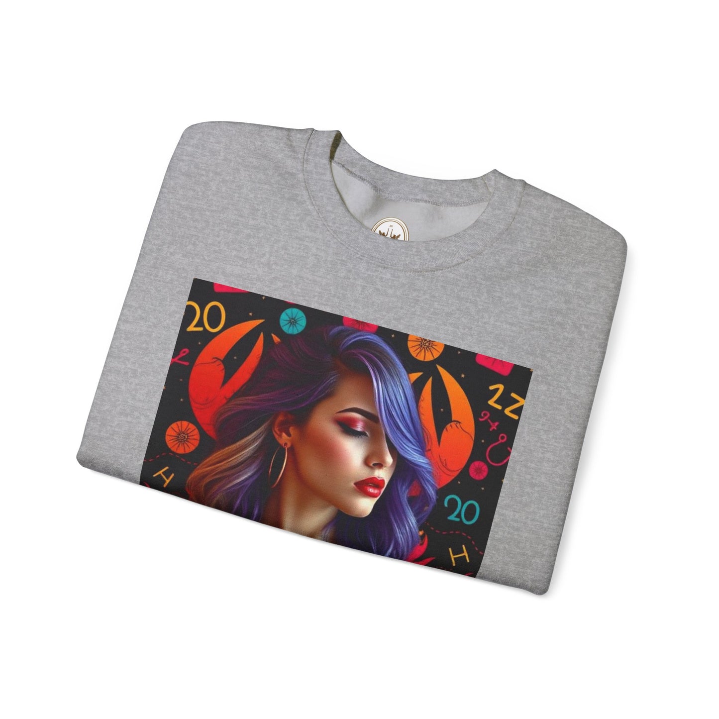 Unisex Heavy Blend™ Crewneck Sweatshirt, Cancer, Zodiac v3, Sexy Pattern