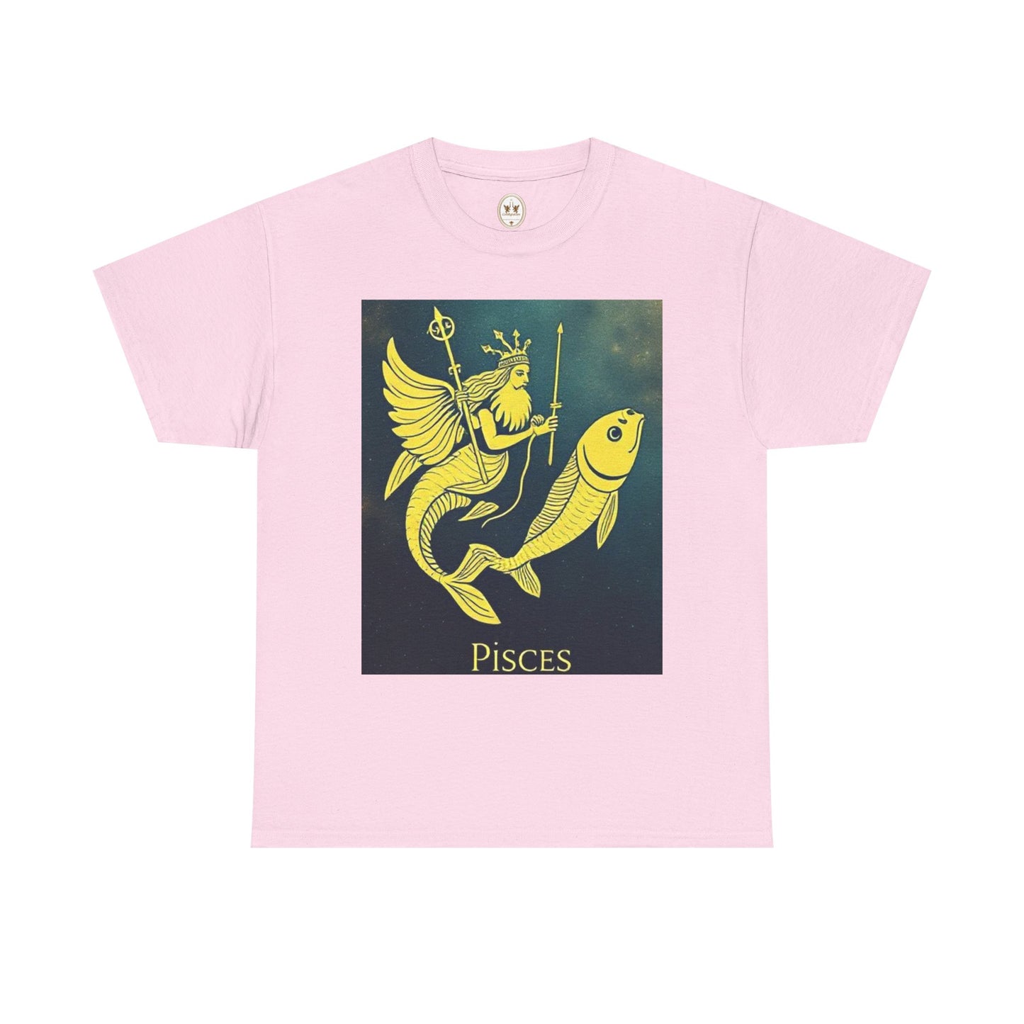 Unisex Heavy Cotton T-Shirt, Pisces Quuen v1, Zodiac Design
