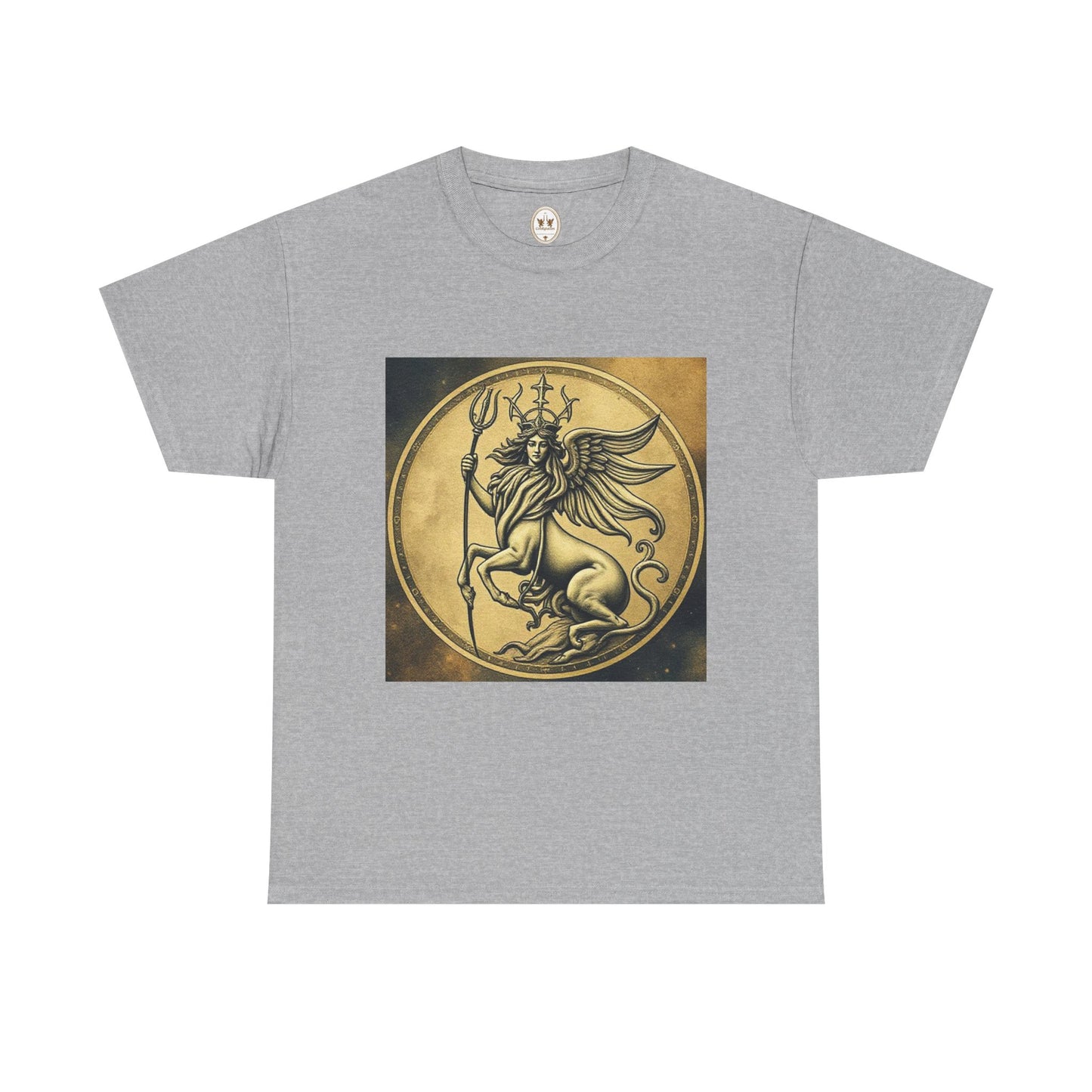 Unisex Heavy Cotton T-Shirt, Animal Angel v1, Virgo Zodiac Design