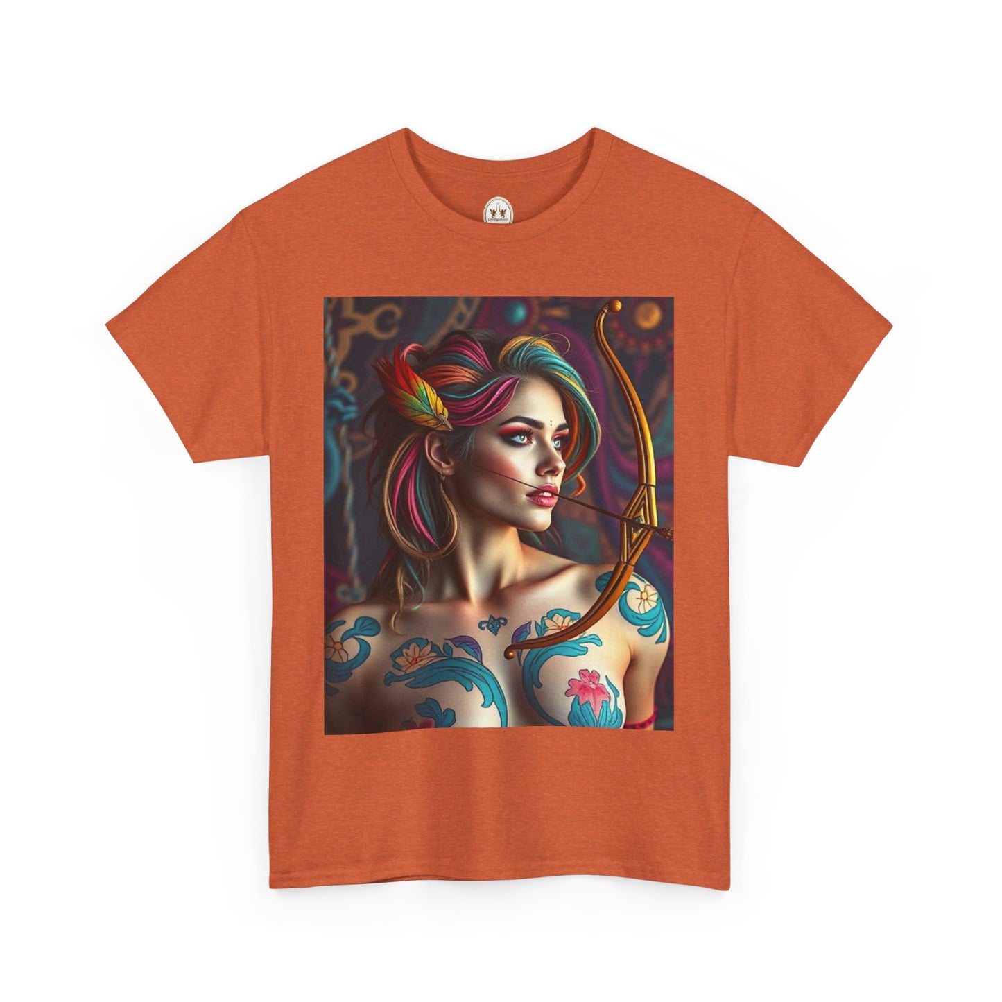 Unisex Heavy Cotton T-Shirt, Sagittarius, Zodiac v1, Sexy Art