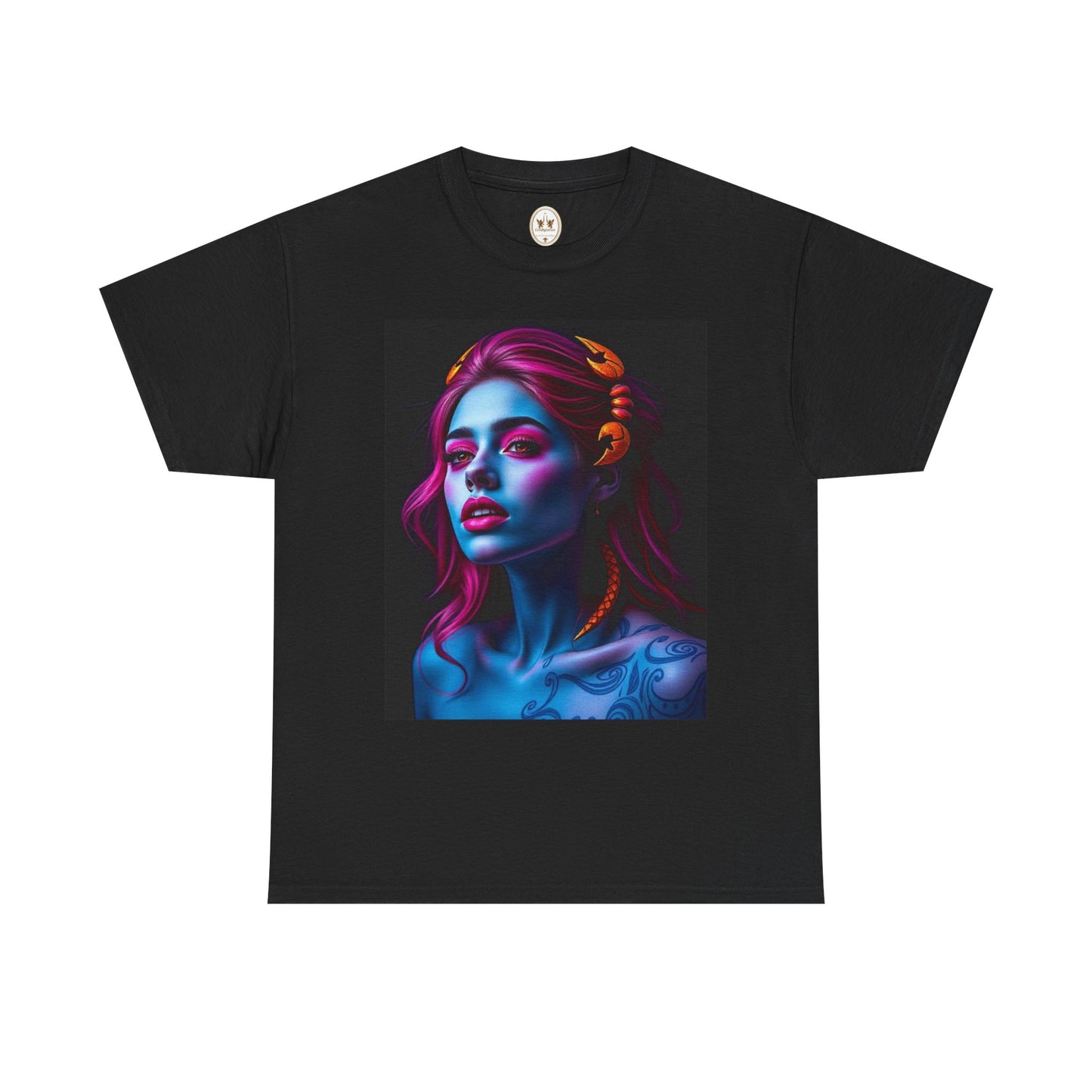 Unisex Heavy Cotton T-Shirt, Scorpio, Zodiac, Sexy Art