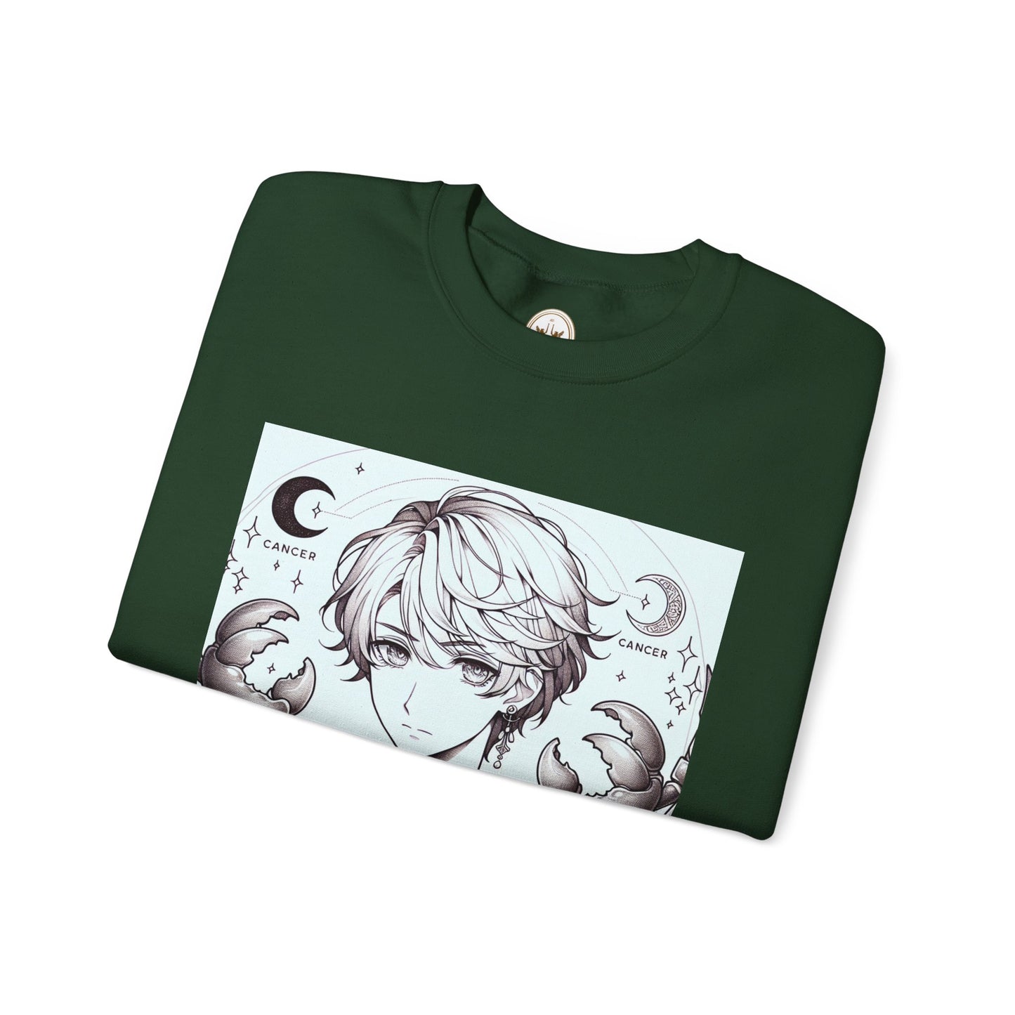 Unisex Heavy Blend™ Crewneck Sweatshirt,Two Moon, Cancer Zodiac Design