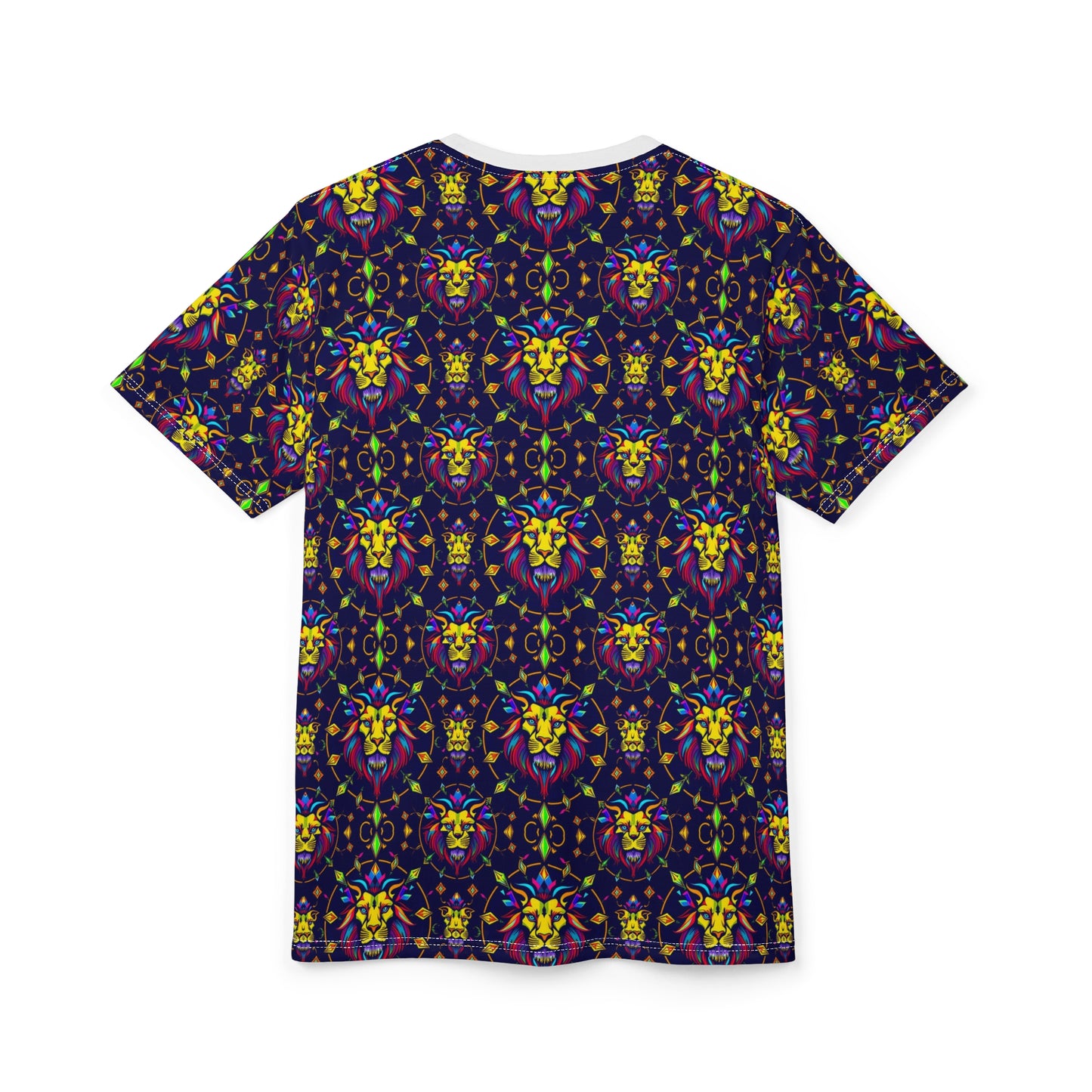 Unisex Cut & Sew T-Shirt, (AOP), Leo, Zodiac v1, Jewels Pattern