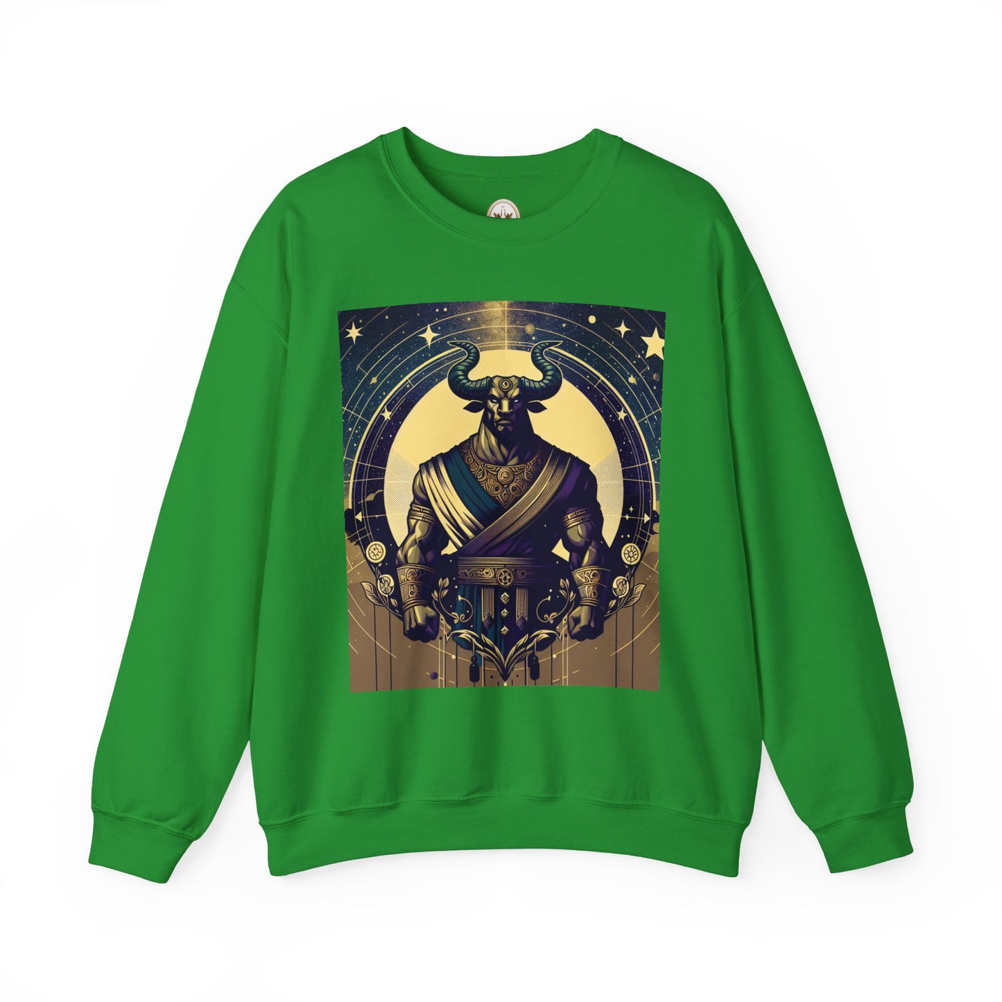 Unisex Heavy Blend™ Crewneck Sweatshirt, Minotaur, Taurus Zodiac Design