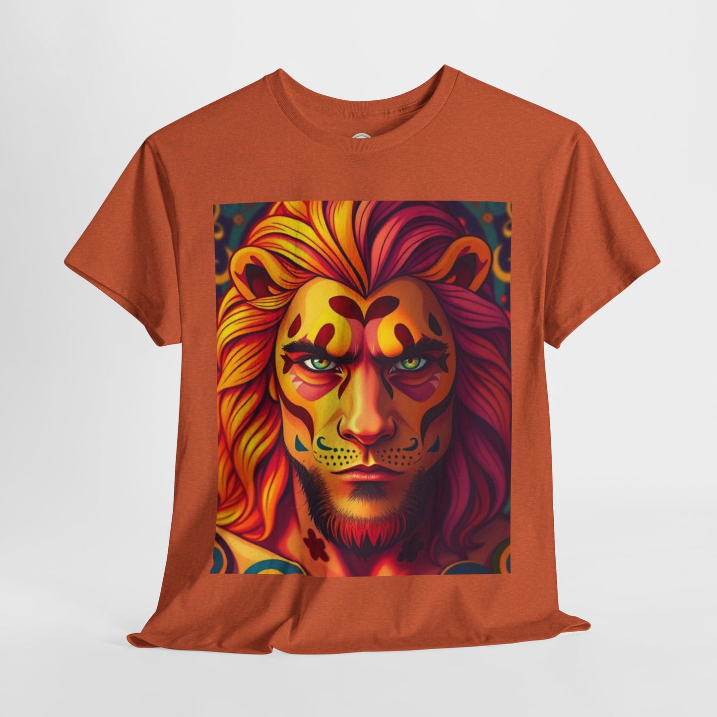 Unisex Heavy Cotton T-Shirt, Leo, Zodiac v2, Sexy Art