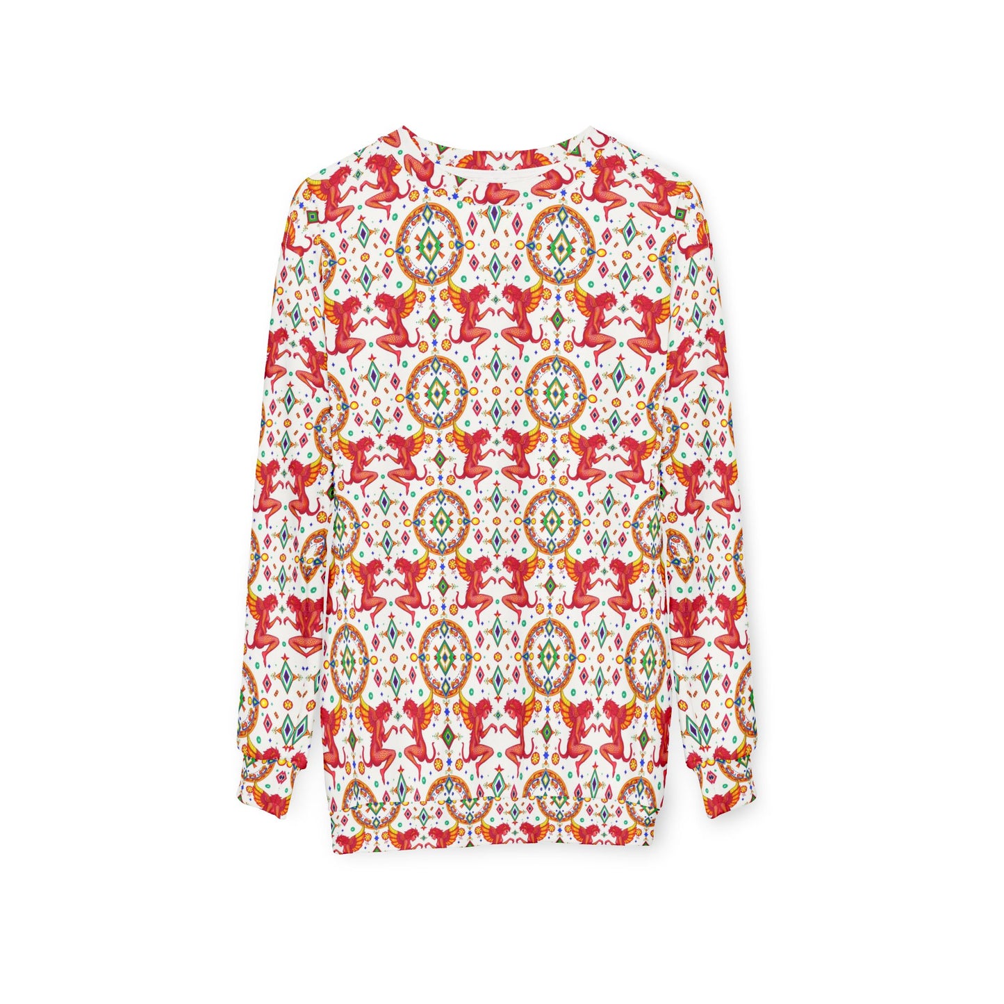 Unisex Sweatshirt (AOP), Gemini, Zodiac, Jewel Pattern