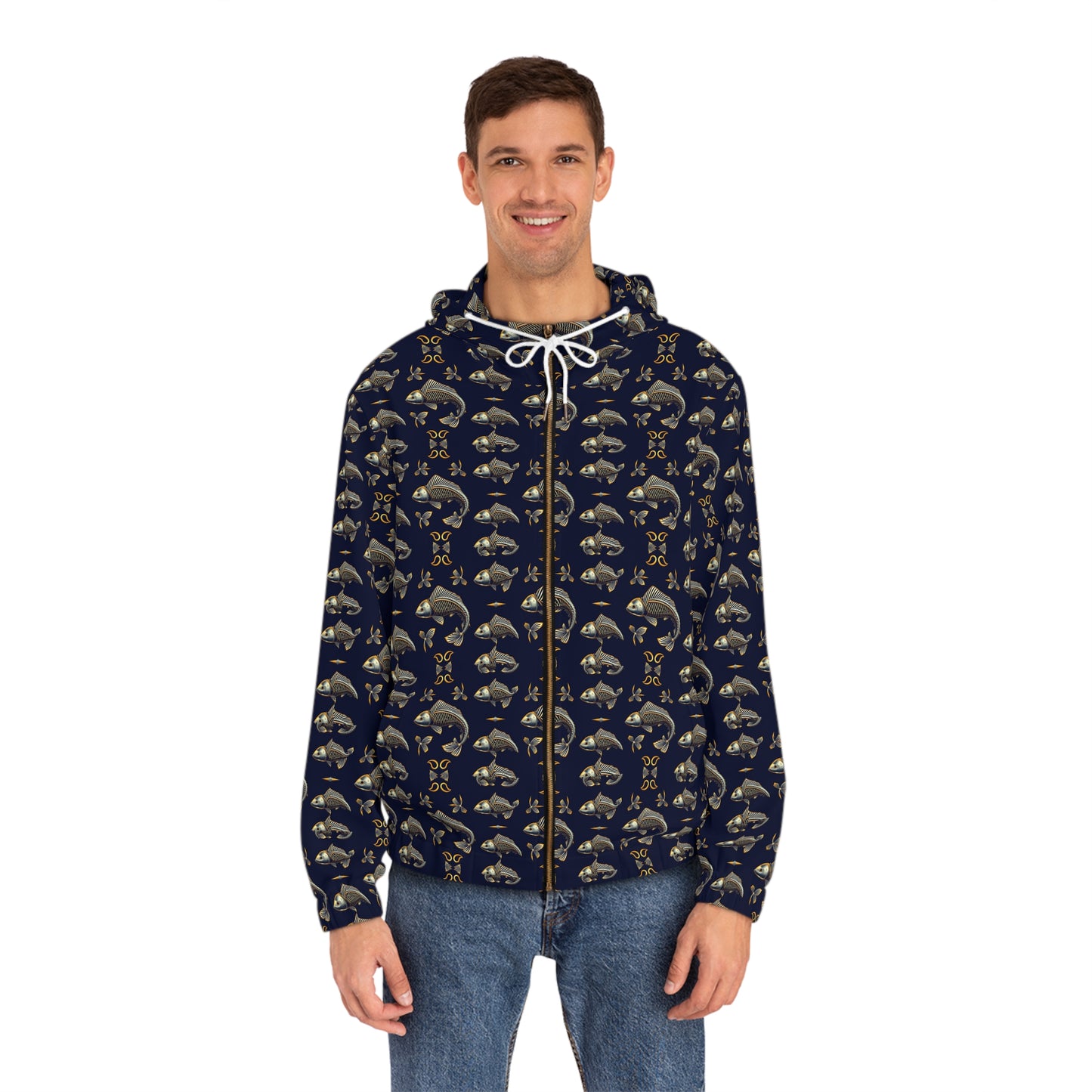 Full-Zip Hoodie (AOP), Pisces, Zodiac v2, Pattern