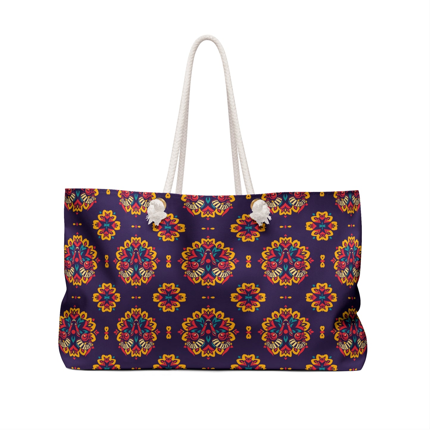 Weekender Bag, Taurus, Zodiac, Flower Pattern