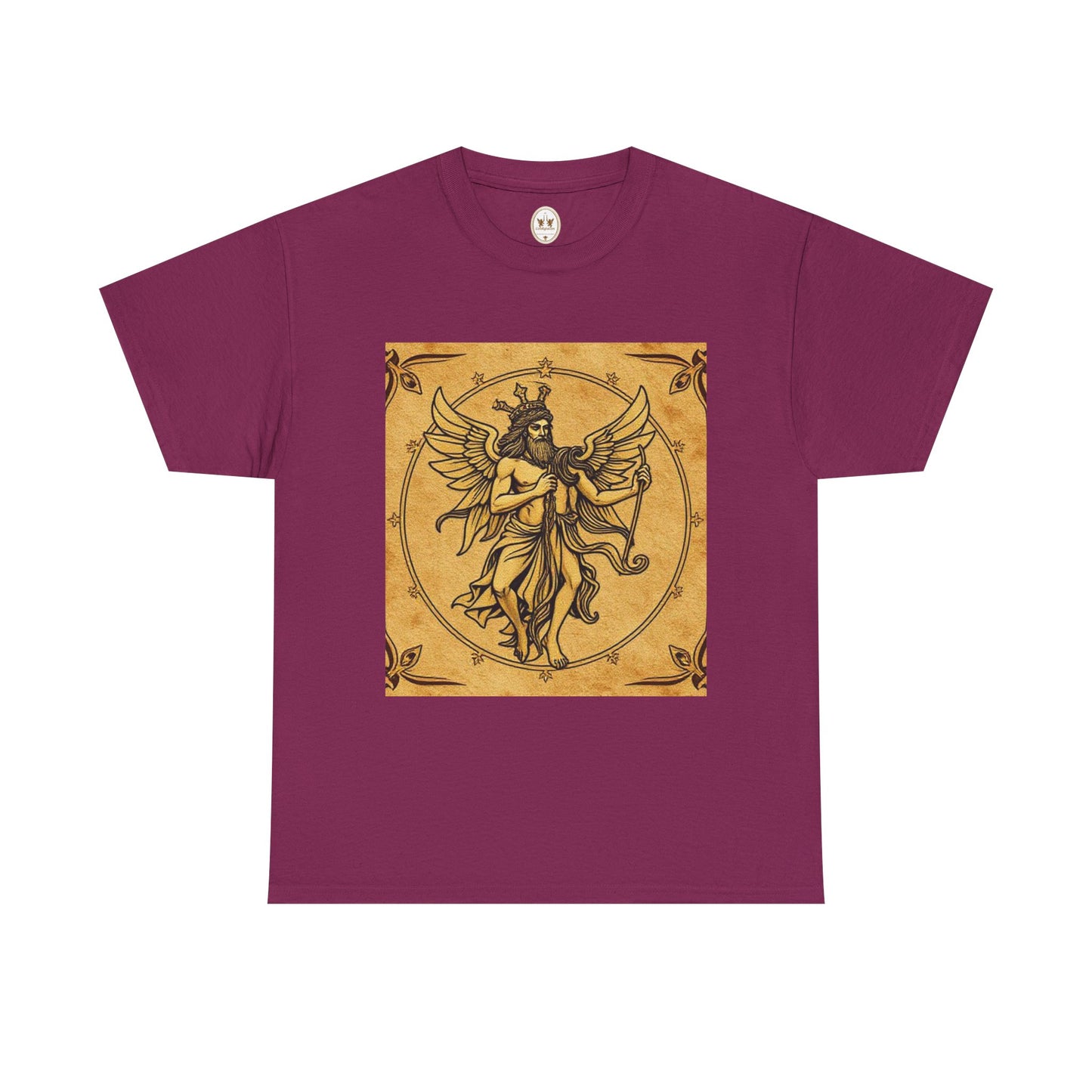 Unisex Heavy Cotton T-Shirt, Pencil Art v1, Gemini Zodiac Design