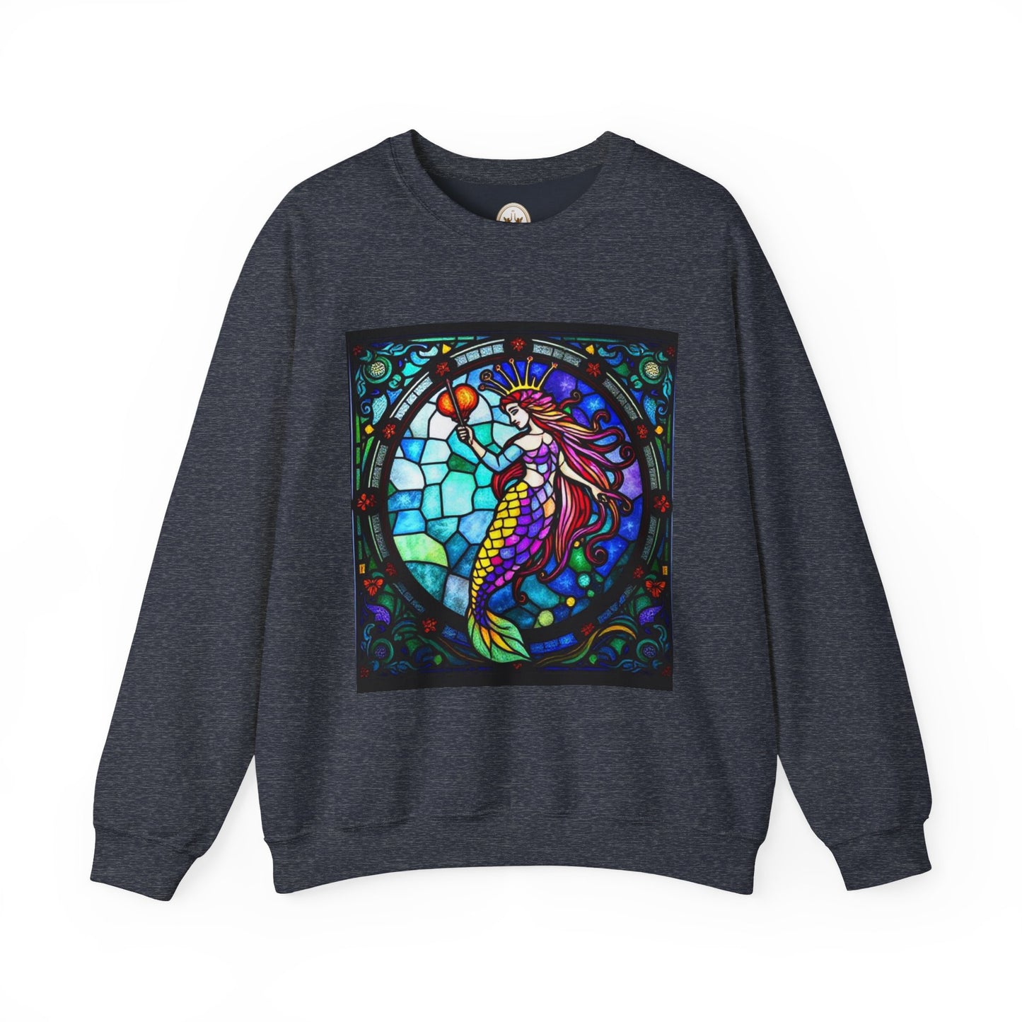 Unisex Heavy Blend™ Crewneck Sweatshirt, Glass, Aquarius Zodiac Design