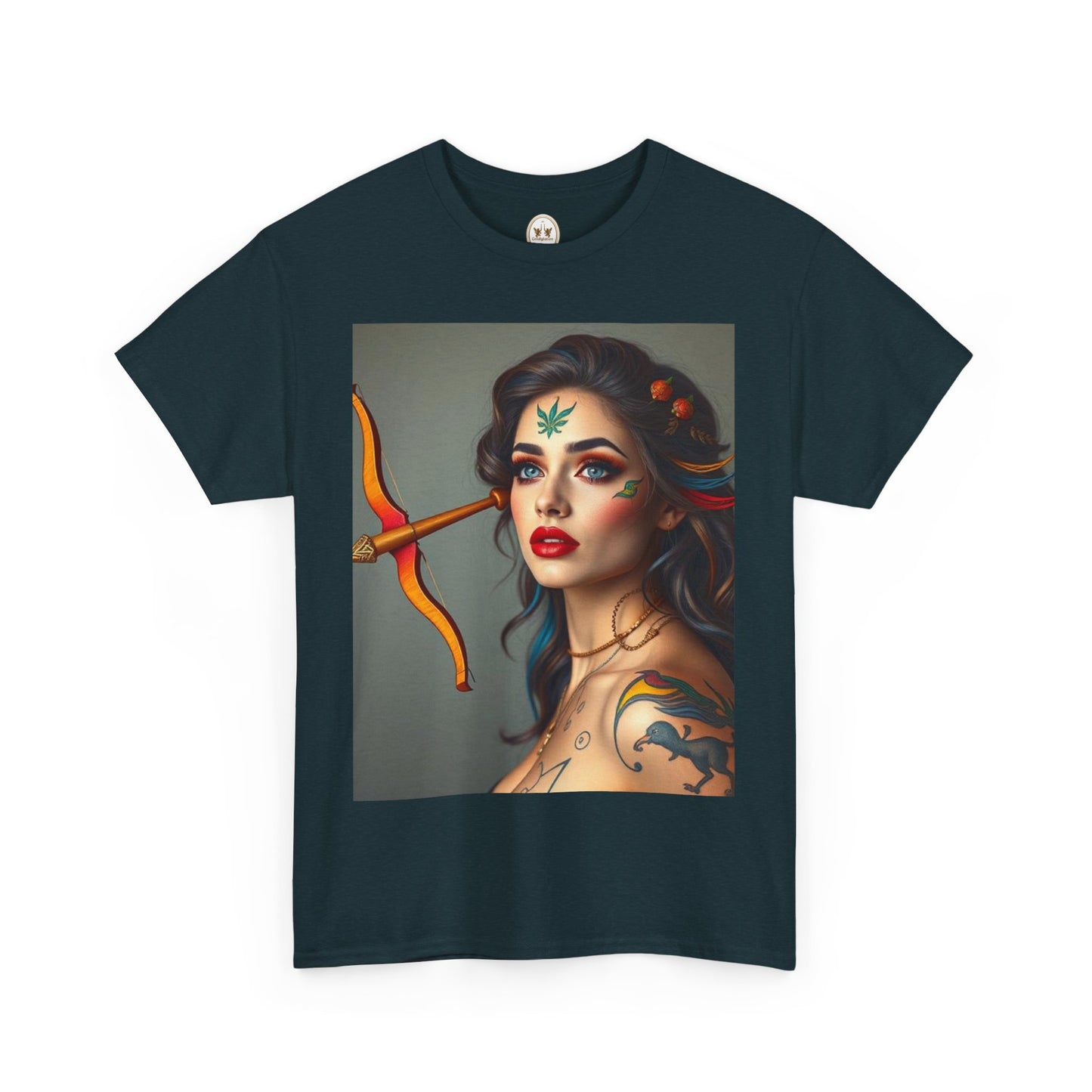 Unisex Heavy Cotton T-Shirt, Sagittarius, Zodiac v2, Sexy Art