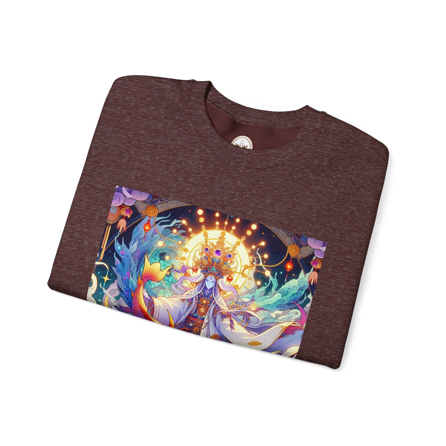 Unisex Heavy Blend™ Crewneck Sweatshirt, Anime Pisces King, Zodiac Design