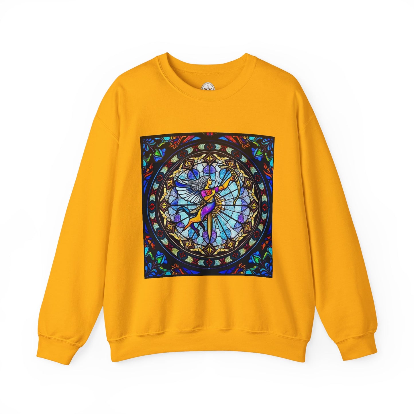 Unisex Heavy Blend™ Crewneck Sweatshirt, Glass, Sagittarius Zodiac Design