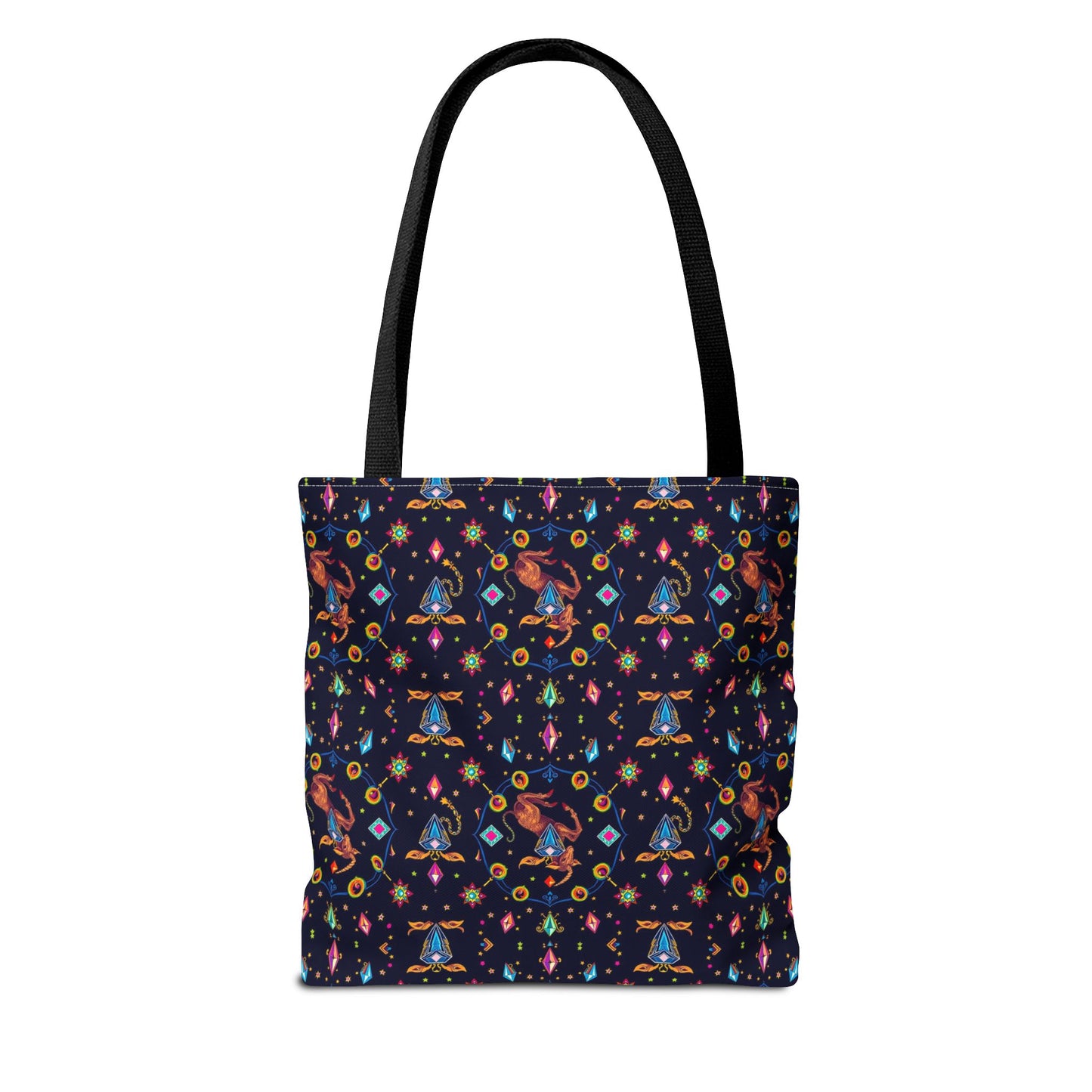 Tote Bag (AOP), Capricorn, Zodiac v1, Jewel Pattern
