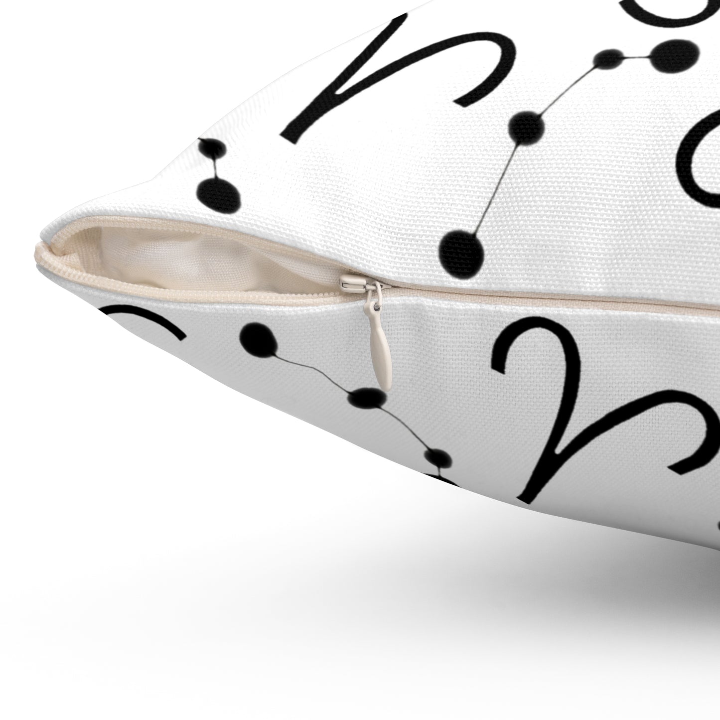 Zodiac Spun Polyester Square Pillow Aries Zodiac Sign White Pillow