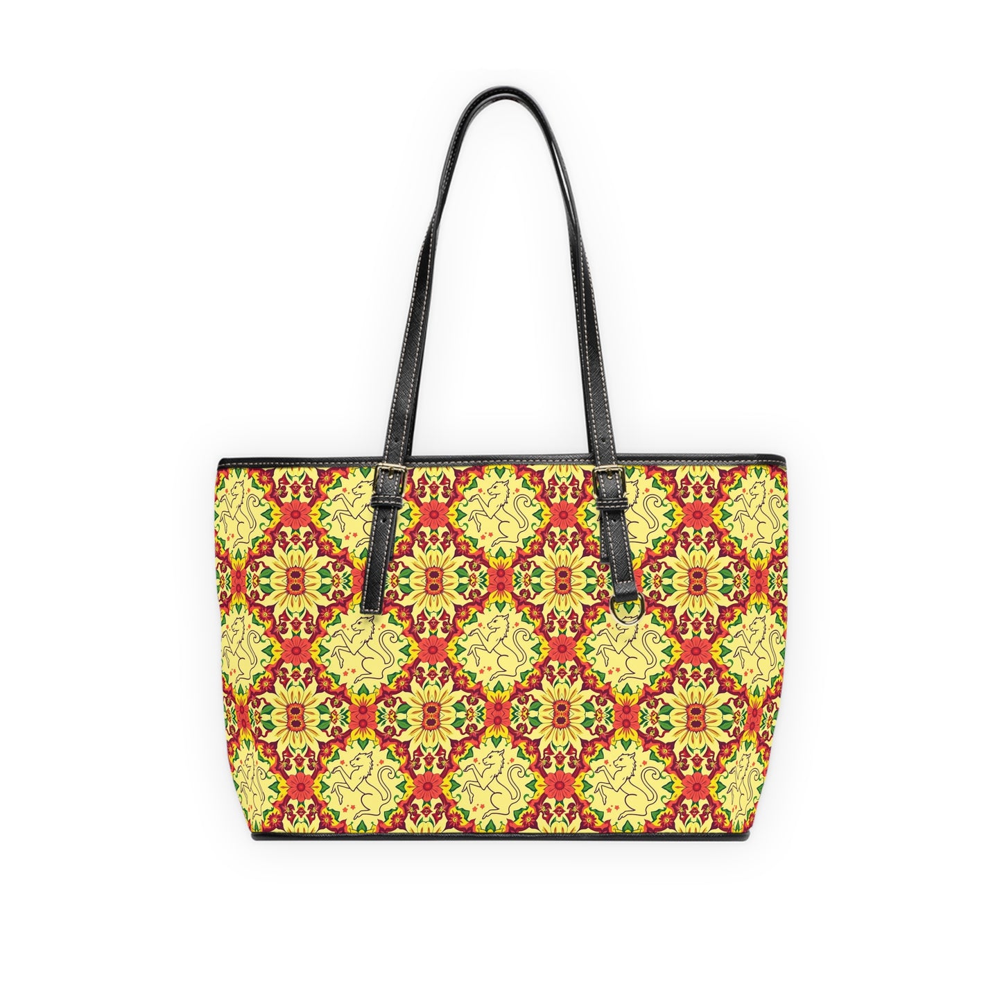 Leather Shoulder Bag, Virgo, Zodiac, Flower Pattern