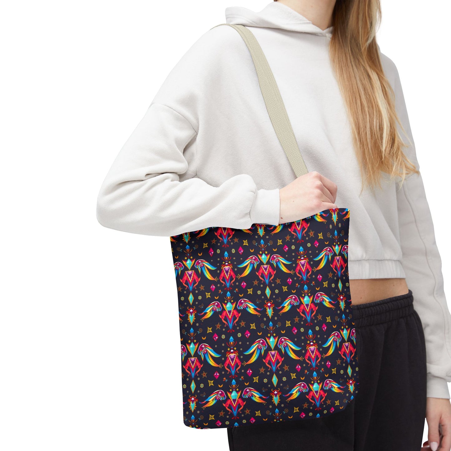 Tote Bag (AOP), Virgo, Zodiac v1, Jewel Pattern