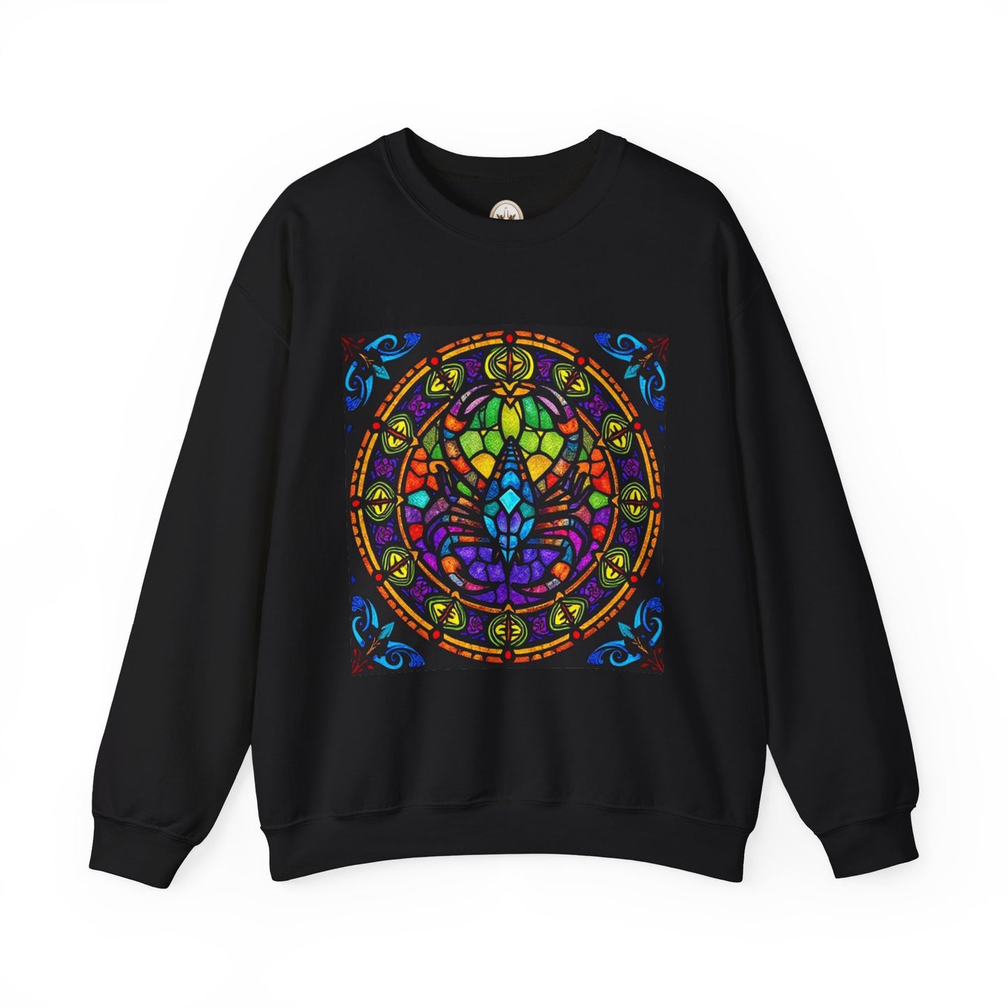Unisex Heavy Blend™ Crewneck Sweatshirt, Glass 1, Scorpio Zodiac Design