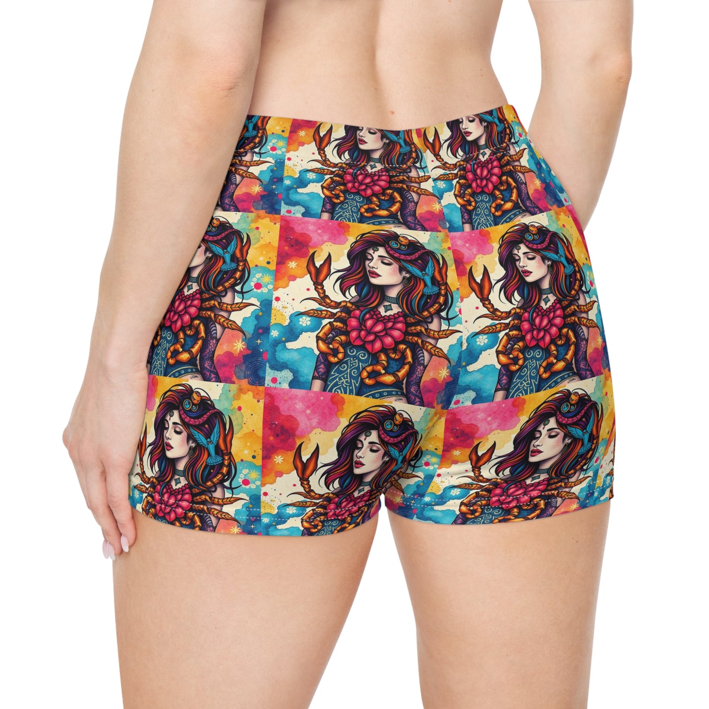 Women's Shorts, (AOP), Scorpio, Zodiac, Sexy Pattern