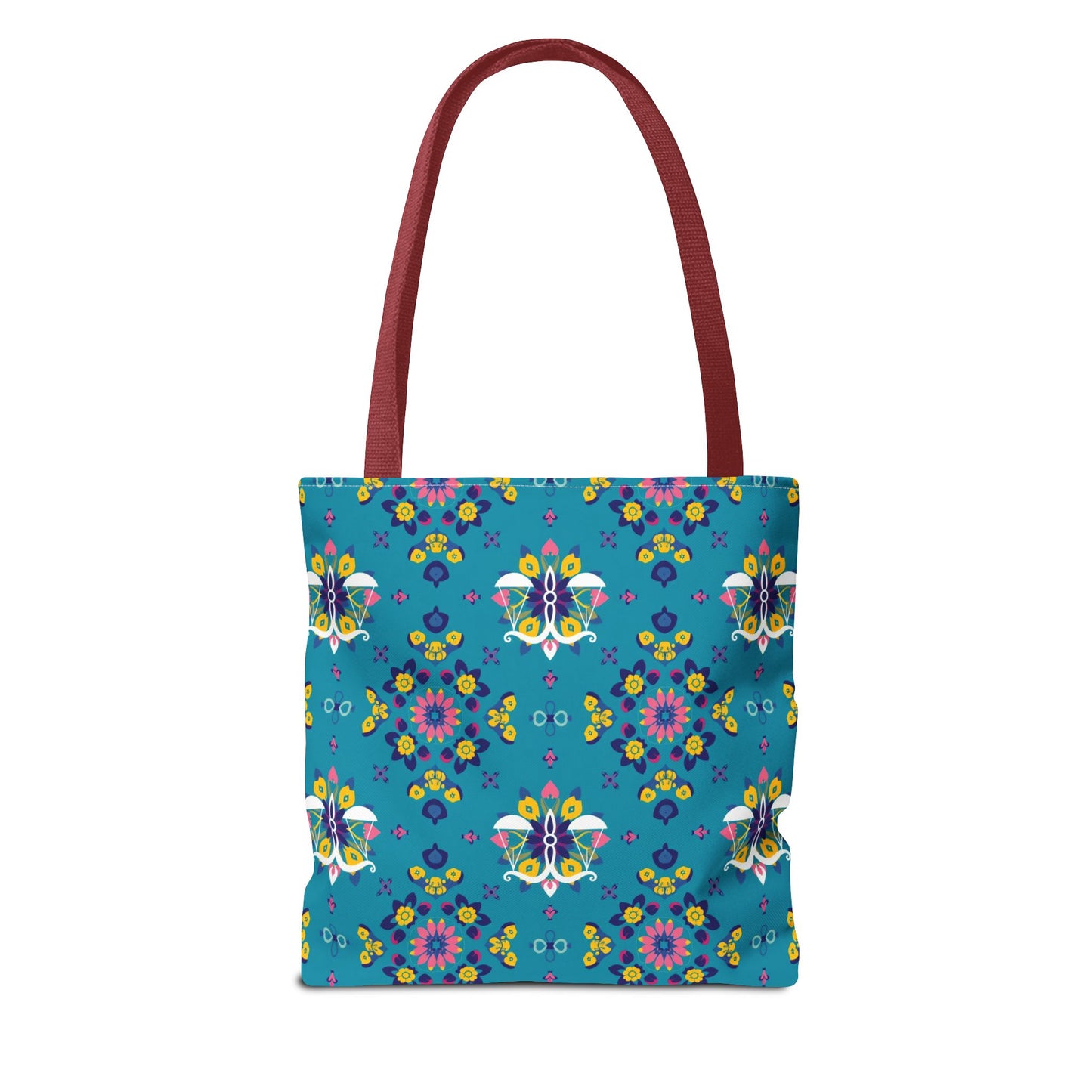 Tote Bag (AOP), Libra, Zodiac v1, Flower Pattern