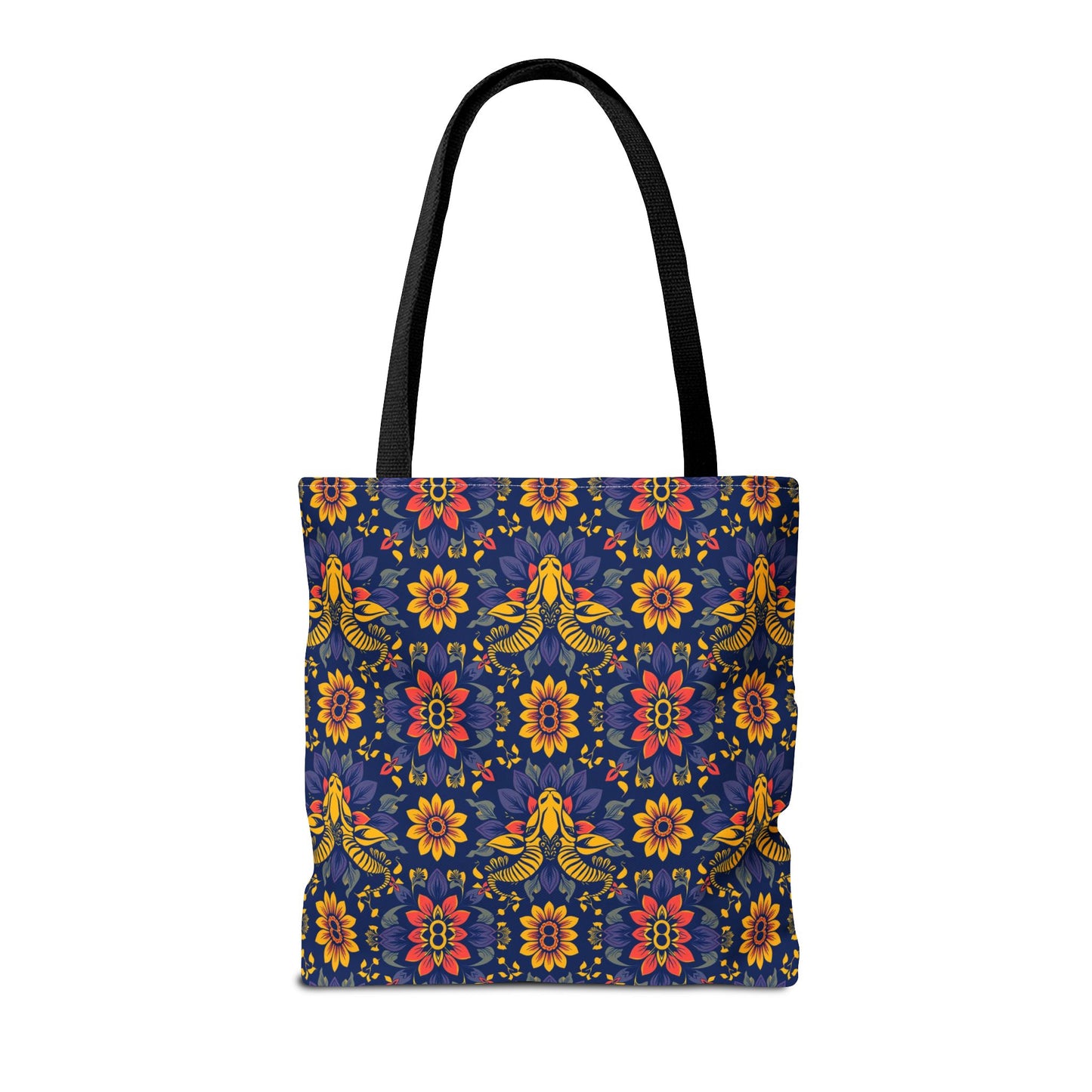 Tote Bag, (AOP), Taurus, Zodiac v3, Flower Pattern