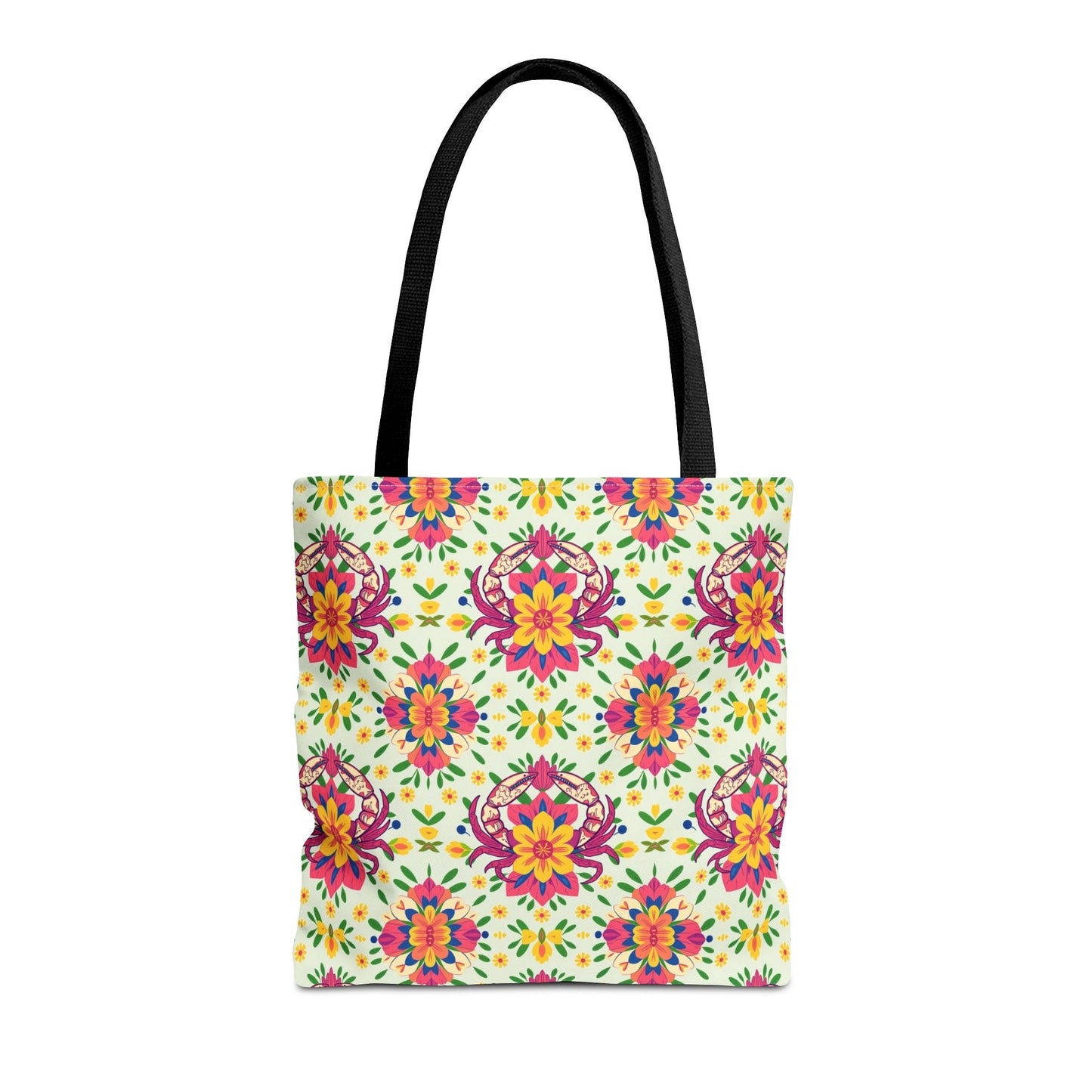 Tote Bag (AOP), Cancer, Zodiac v1, Flower Pattern