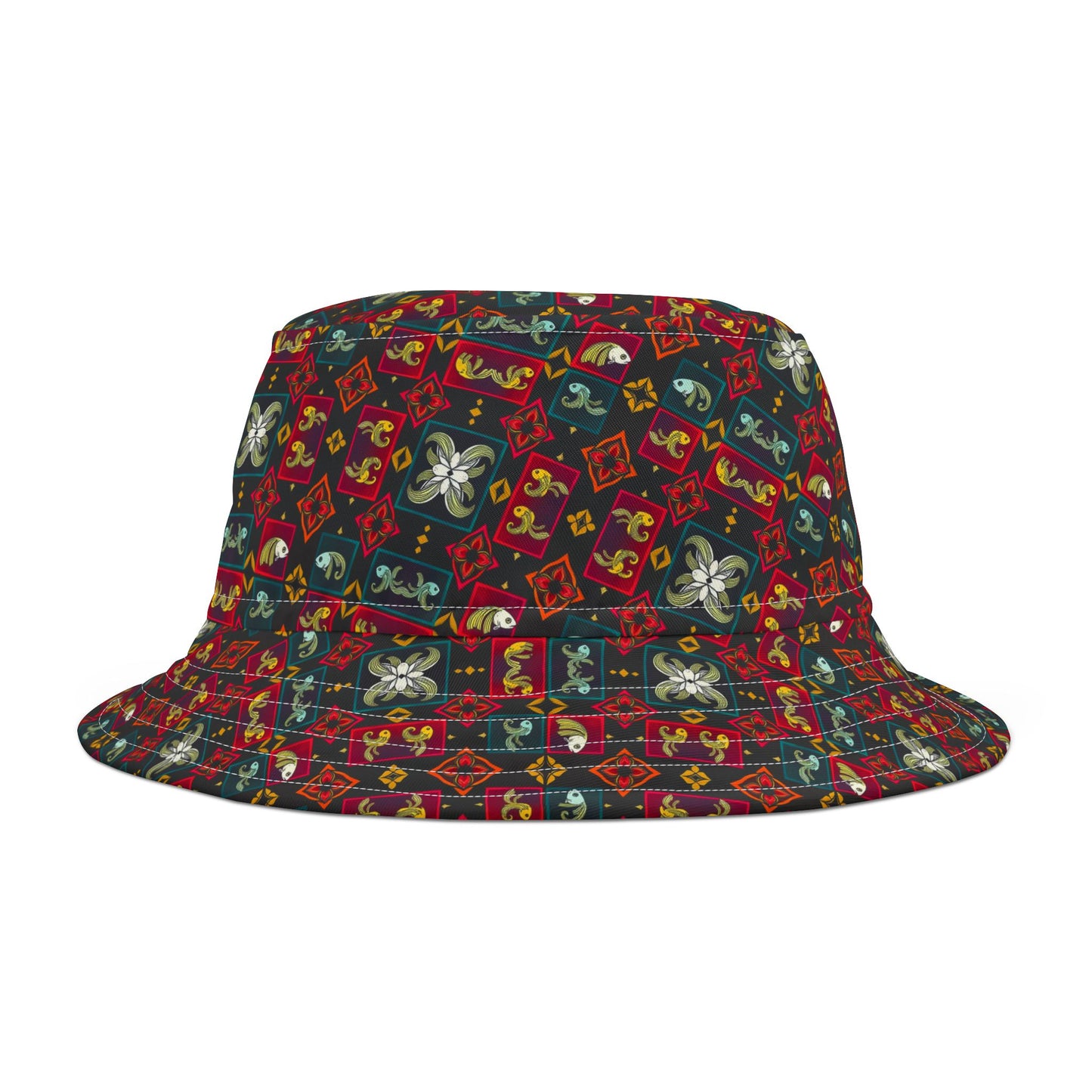 Bucket Hat, (AOP), Pisces, Zodiac, Shape Pattern