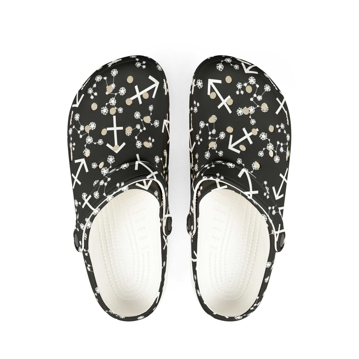 EVA Foam Rubber Shoes (AOP), Material 100% EVA, Sagittarius Zodiac Design