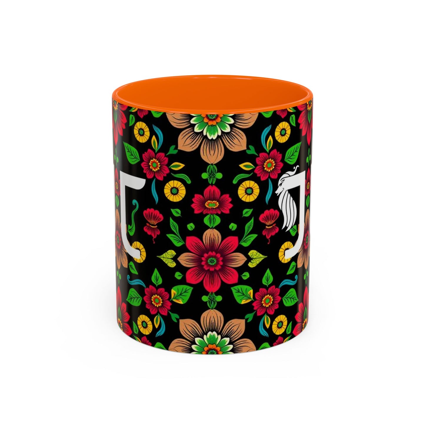 Accent Coffee Mug, Gemini, Zodiac v4, Flower Pattern, (11, 15oz)
