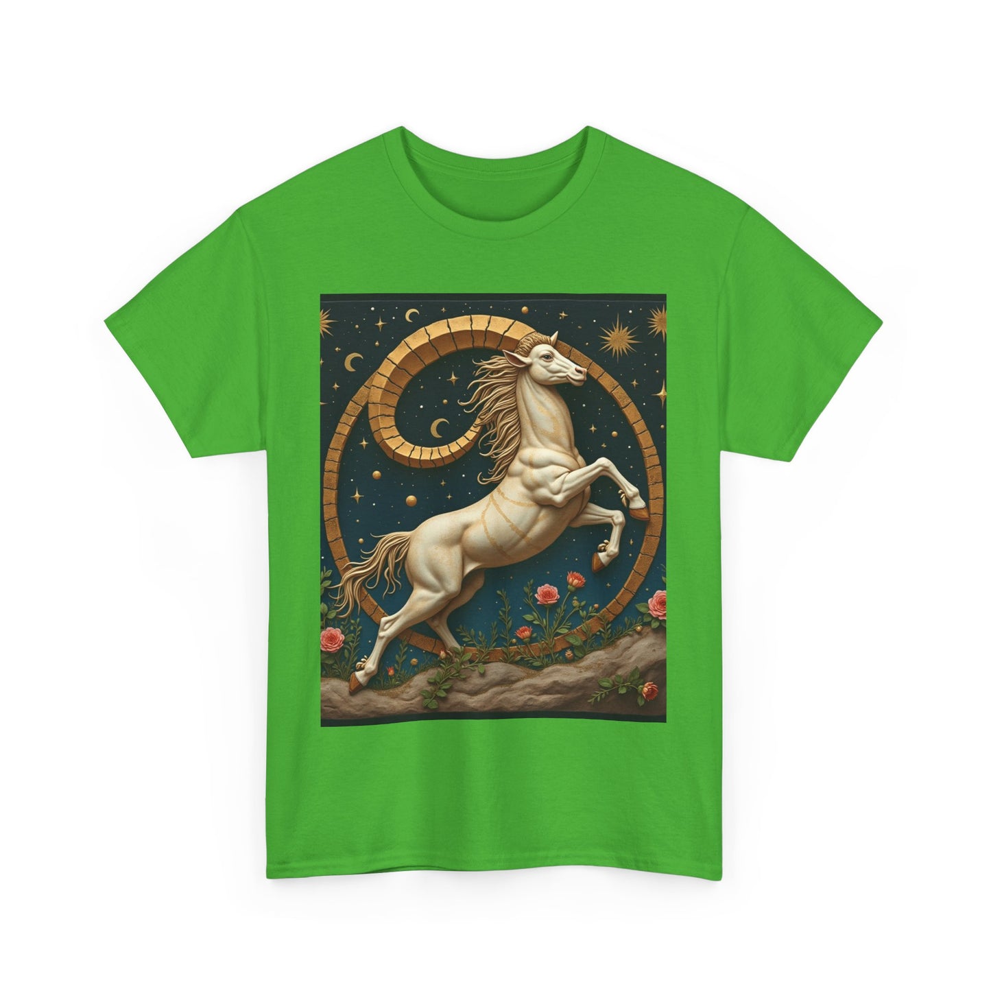 Unisex Heavy Cotton T-Shirt, Aries Animal. Zodiac Design
