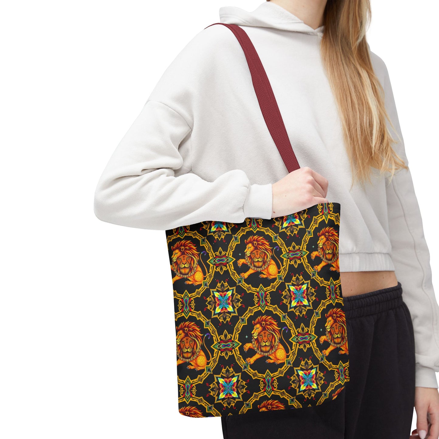 Tote Bag (AOP), Leo, Zodiac, Jewel Pattern