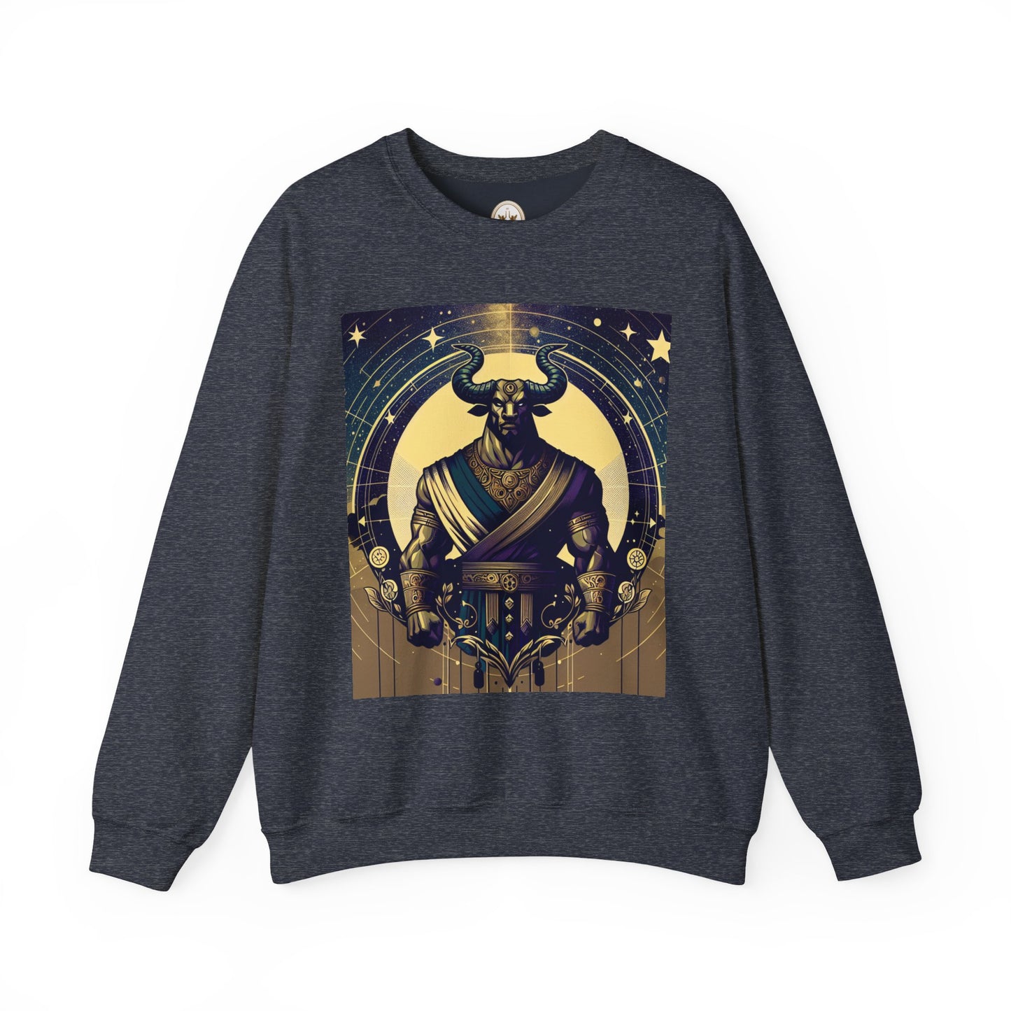 Unisex Heavy Blend™ Crewneck Sweatshirt, Minotaur, Taurus Zodiac Design