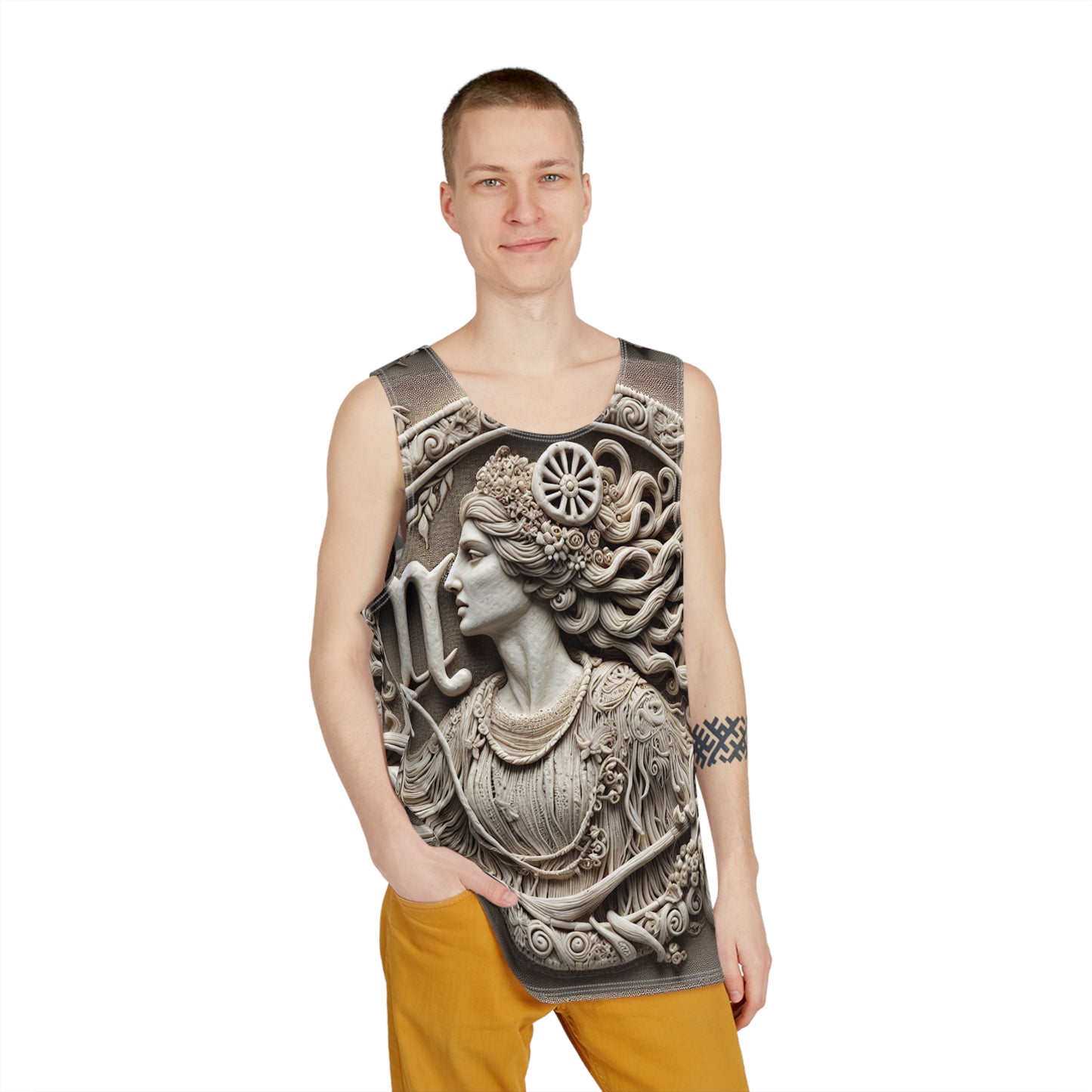Men's Tank (AOP), Regular fit, Stone Virgo Zodiac Sign