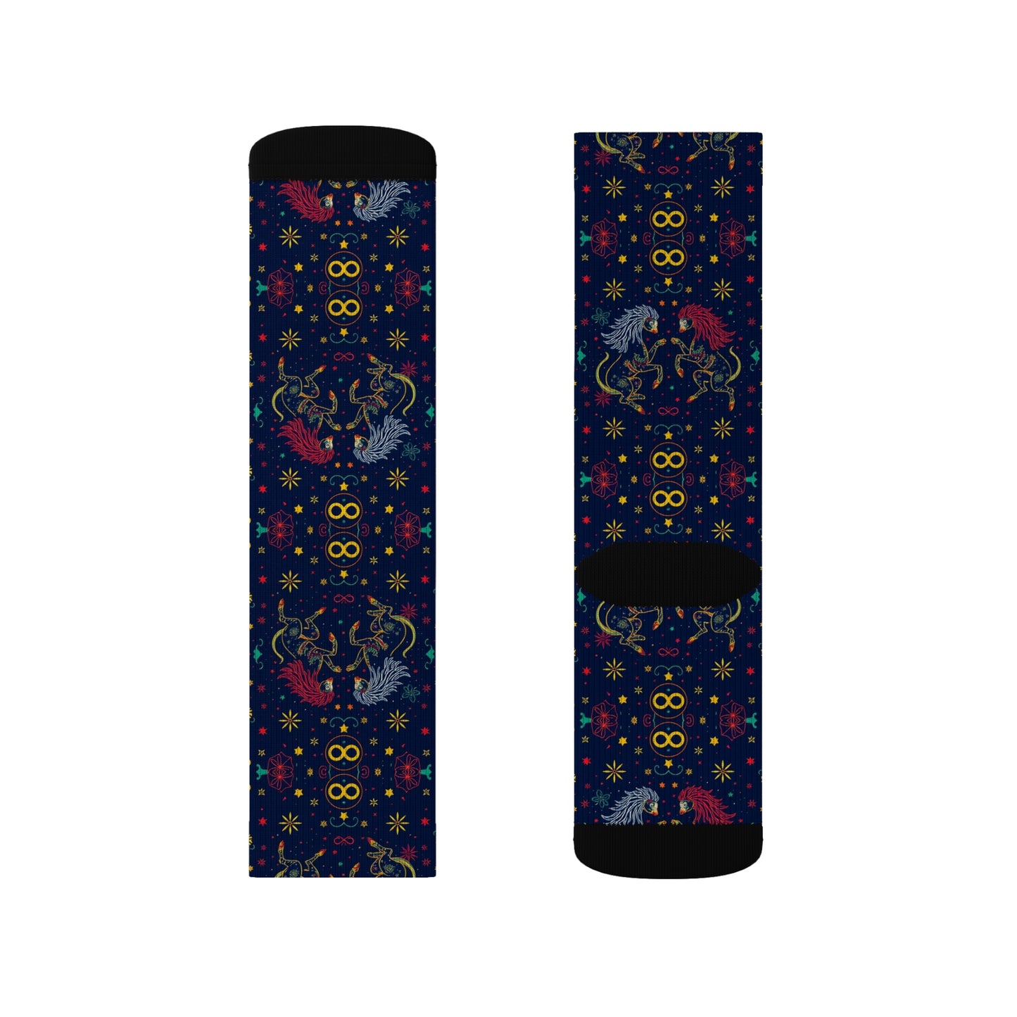 Sublimation Socks, Gemini, Zodiac v3, Pattern
