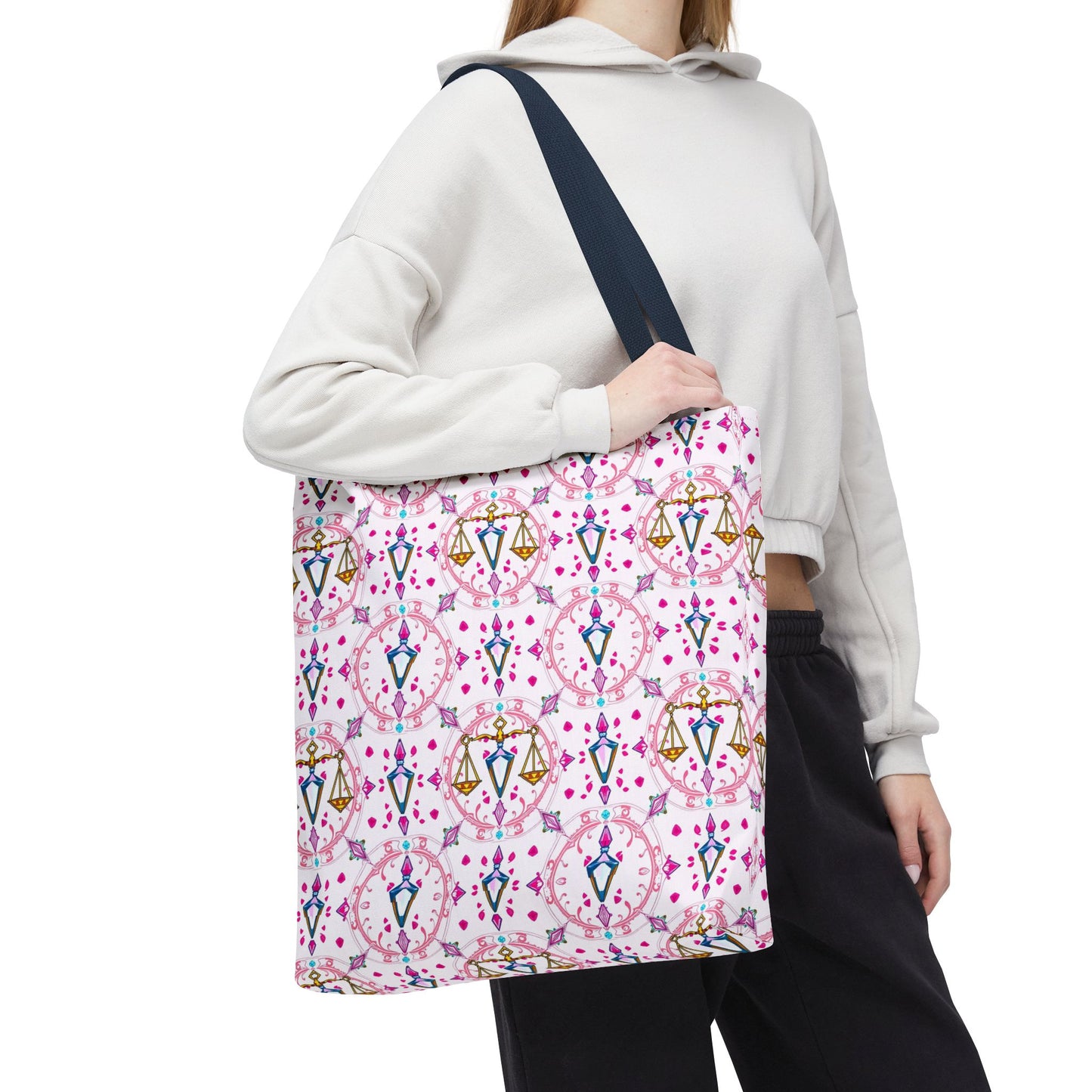 Tote Bag (AOP), Libra, Zodiac, Jewel Pattern