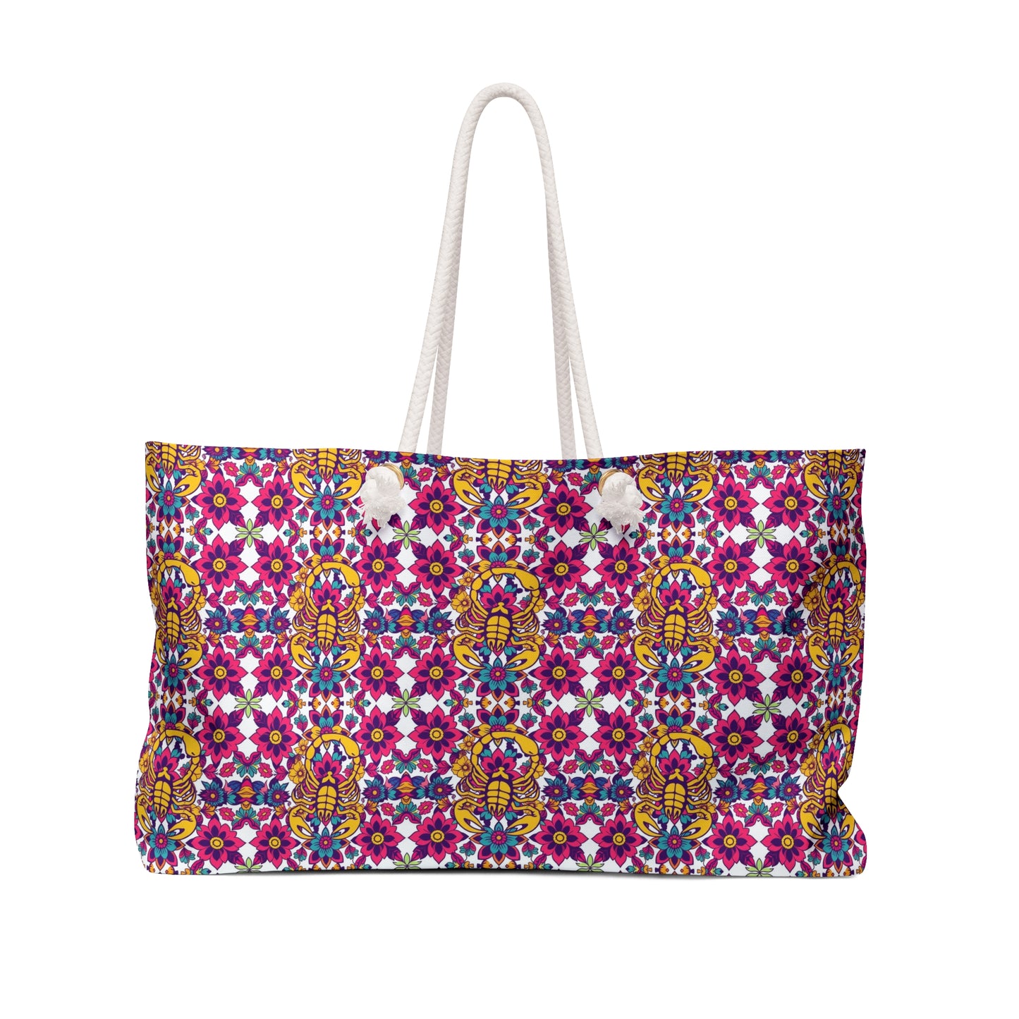 Weekender Bag, Scorpio, Zodiac v2, Flower Pattern