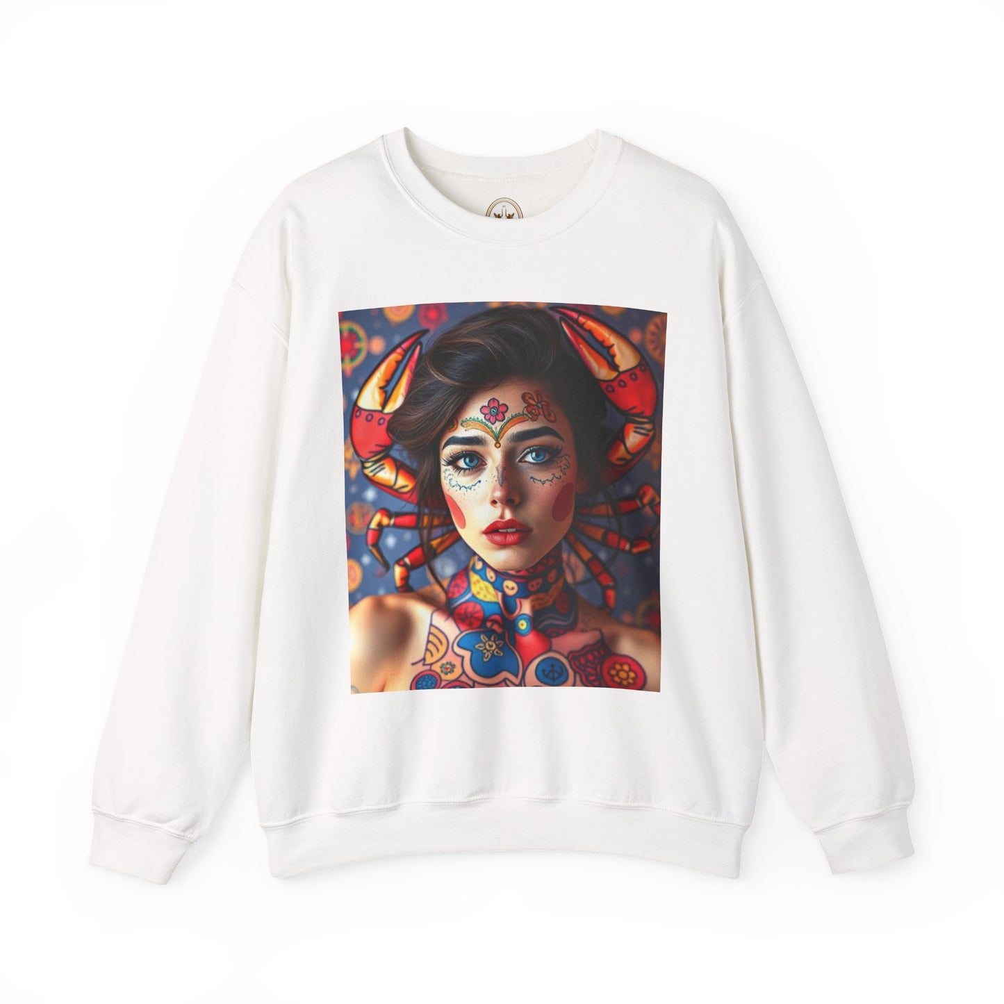 Unisex Heavy Blend™ Crewneck Sweatshirt, Cancer, Zodiac v2, Sexy Pattern