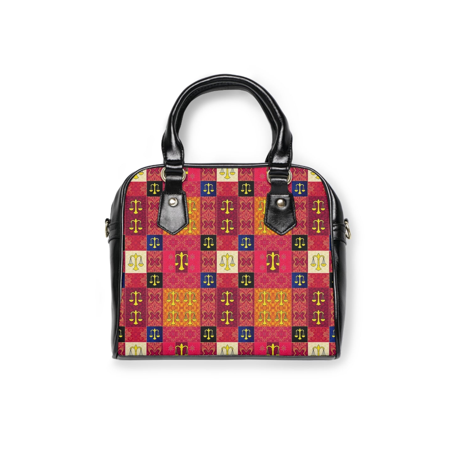 Shoulder Handbag, Libra, Zodiac v2, Shapes Pattern