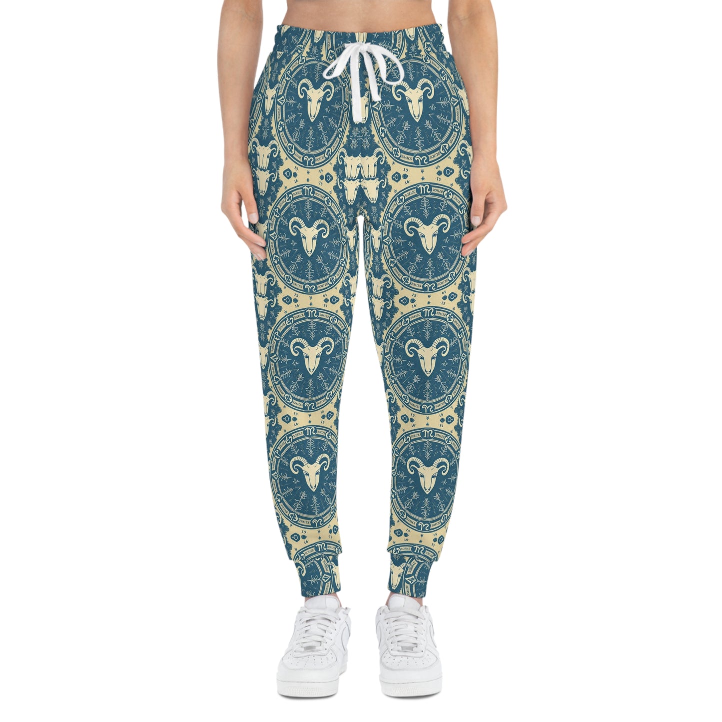 Athletic Joggers, Zodiac Design, Pattern, Aries, AOP