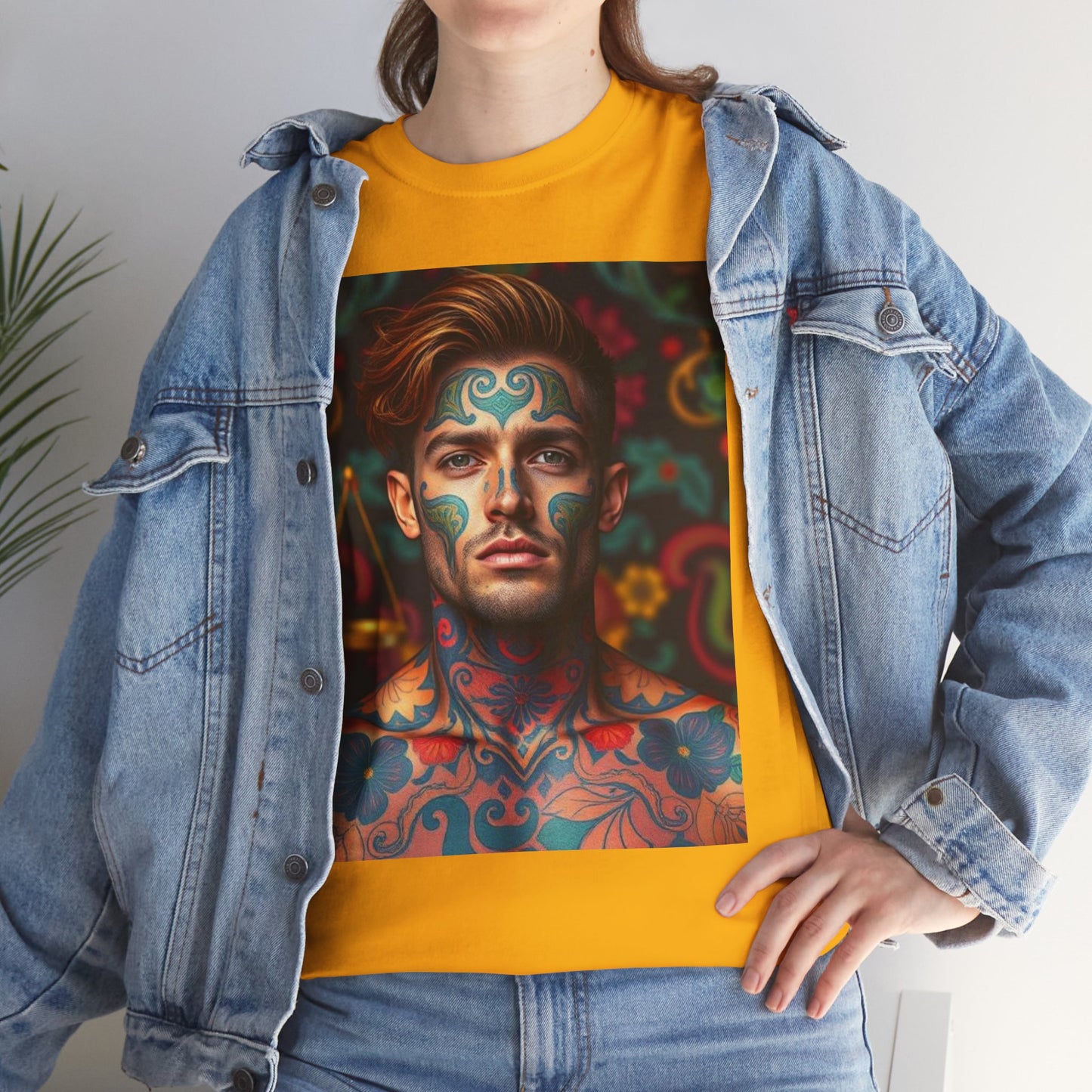 Unisex Heavy Cotton T-Shirt, Libra, Zodiac, Sexy Art