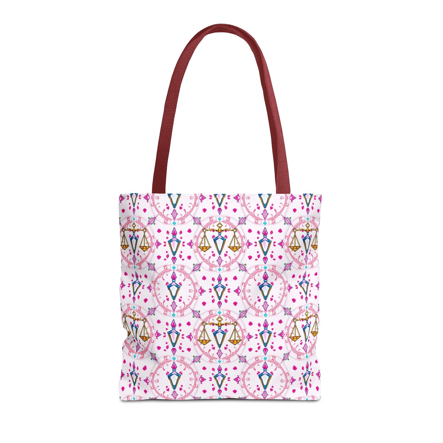 Tote Bag (AOP), Libra, Zodiac, Jewel Pattern