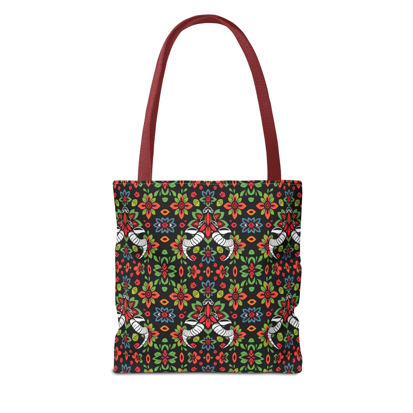 Tote Bag (AOP), Taurus, Zodiac v1, Flower Pattern