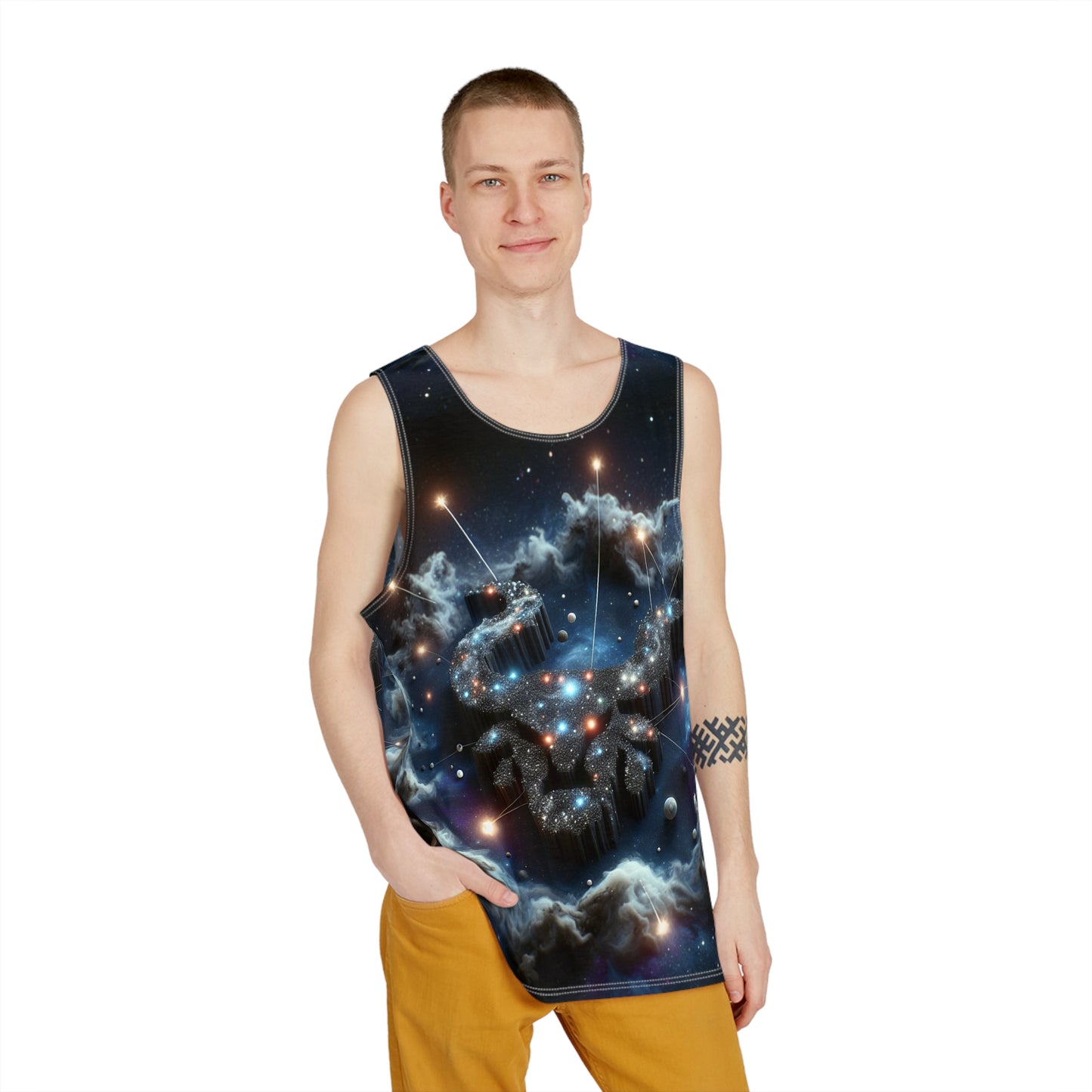 Men's Tank (AOP), Regular fit, Taurus Space Zodiac Sign