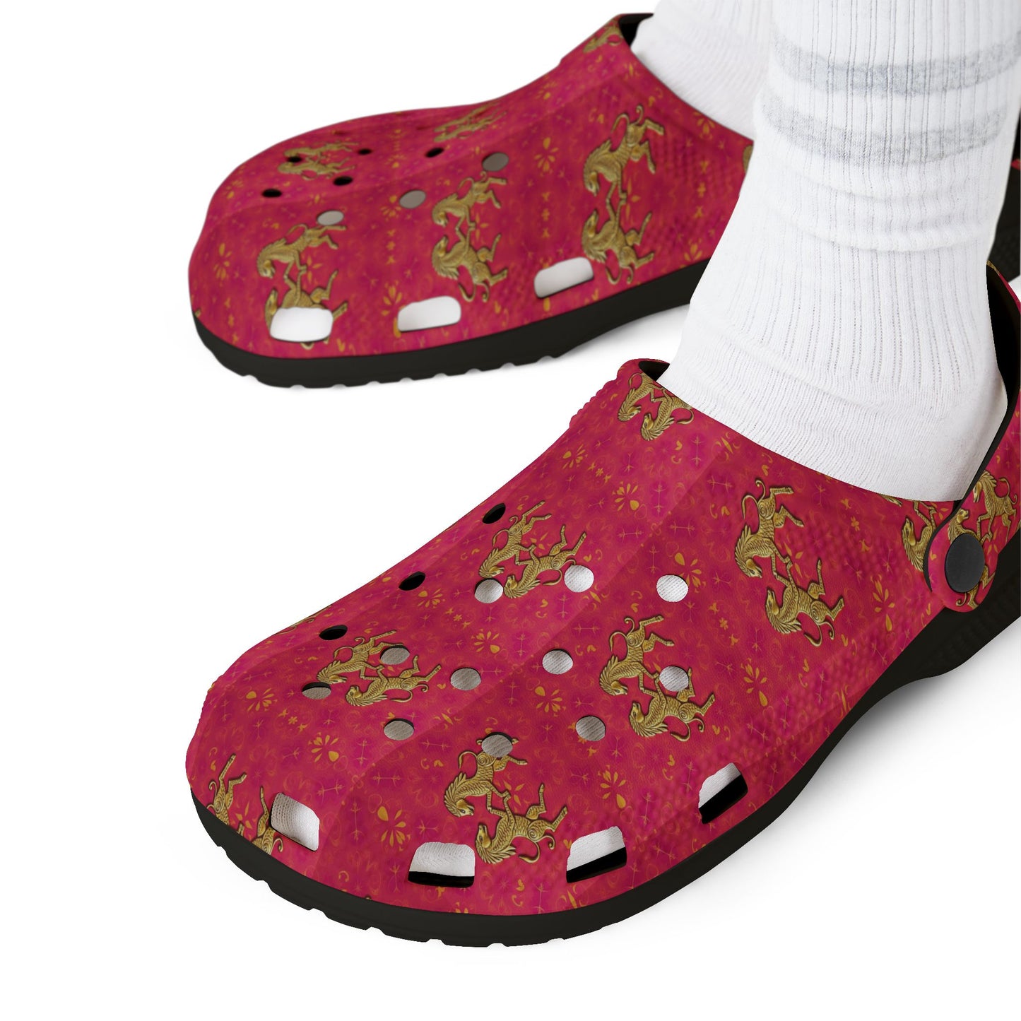 EVA Foam Rubber Shoes, (AOP), Gemini, Zodiac v1, Pattern