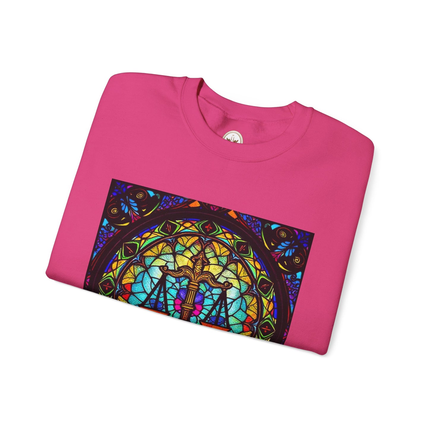 Unisex Heavy Blend™ Crewneck Sweatshirt, Glass, Libra Zodiac Design